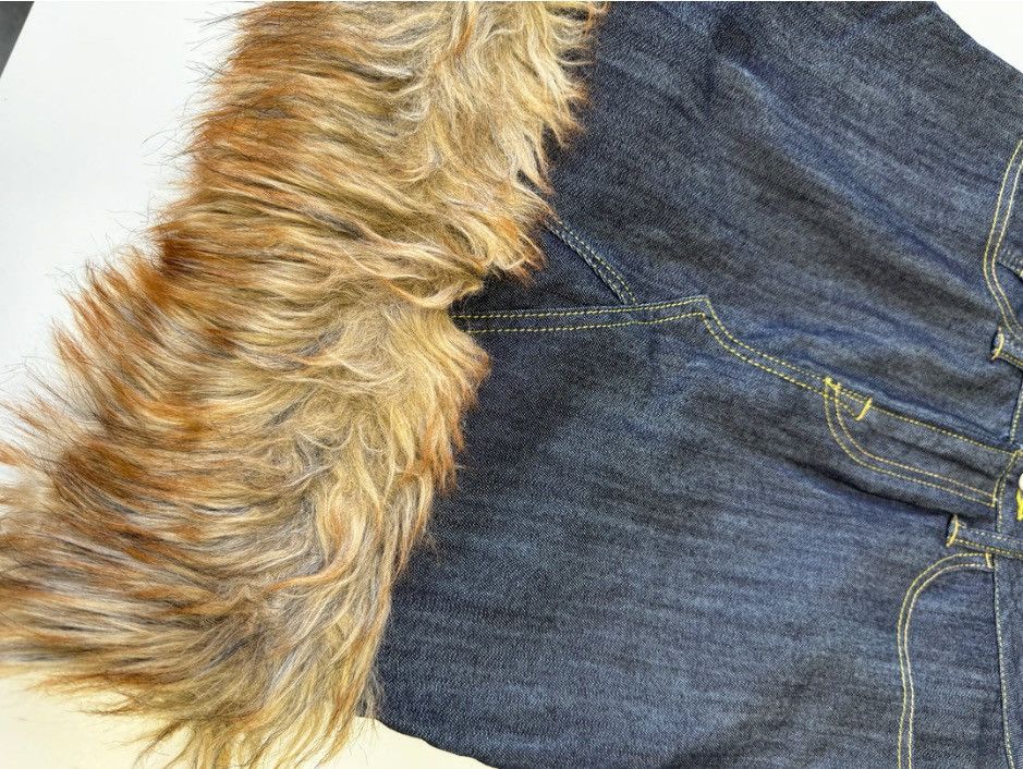 Evisu × Japanese Brand Evisu Fur Denim Skirt Seagull Size 29" - 6 Thumbnail