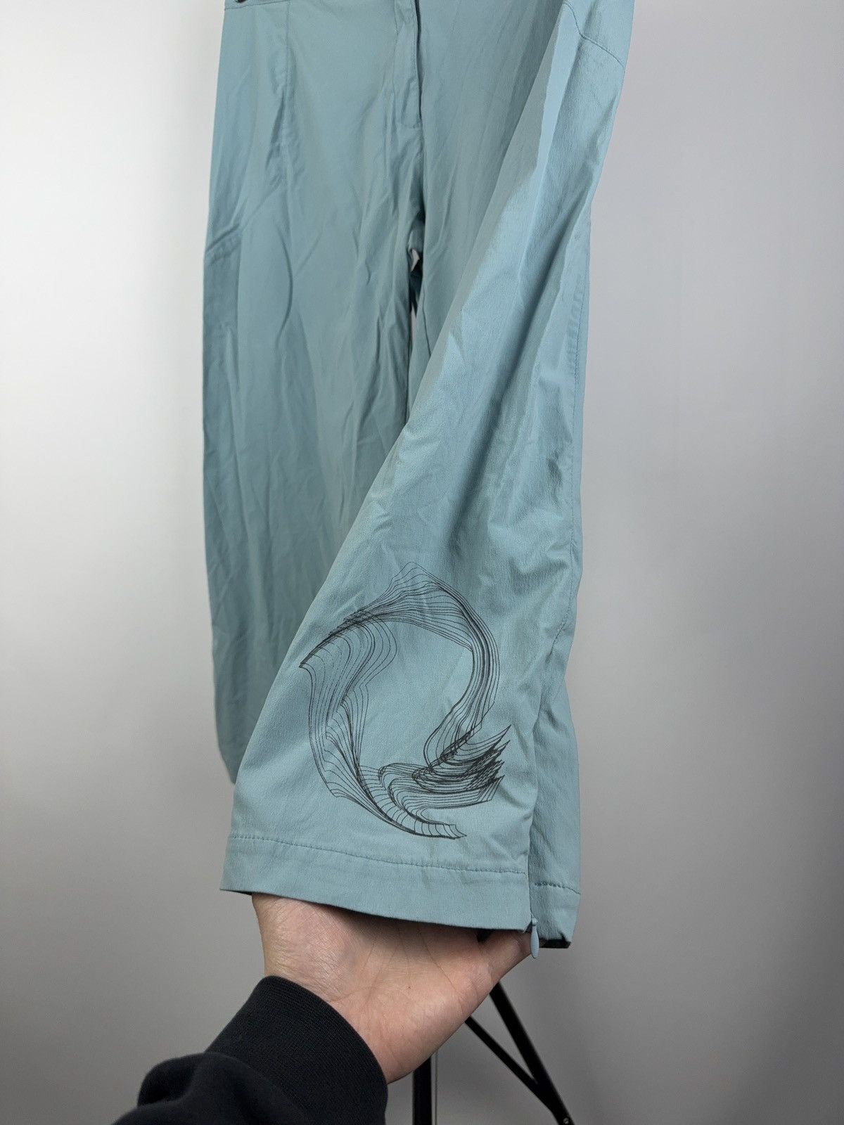 Nike × Vintage Vintage NIKE Y2K Swoosh Logo Nylon Drill Pants Joggers s-m Size 32" / US 10 / IT 46 - 4 Thumbnail