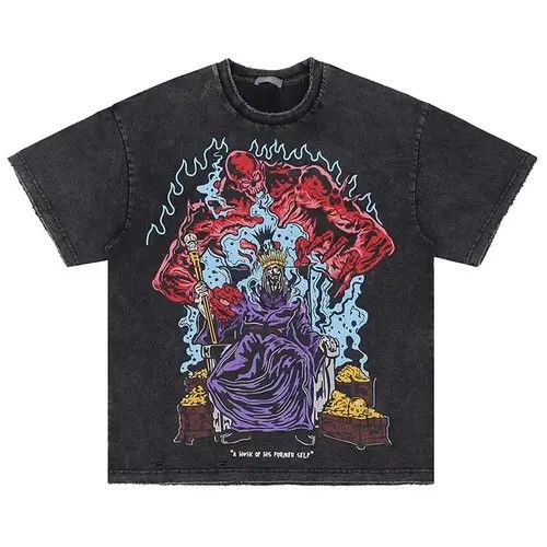 VIBE Skull King Devil Print Shirt Size US L / EU 52-54 / 3 - 4 Thumbnail