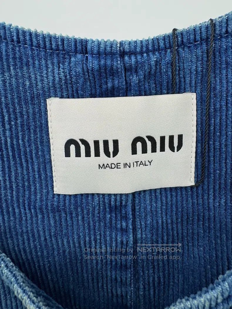 Miu Miu Miu Miu 40 Corduroy letter LOGO dress Size S / US 4 / IT 40 - 3 Thumbnail