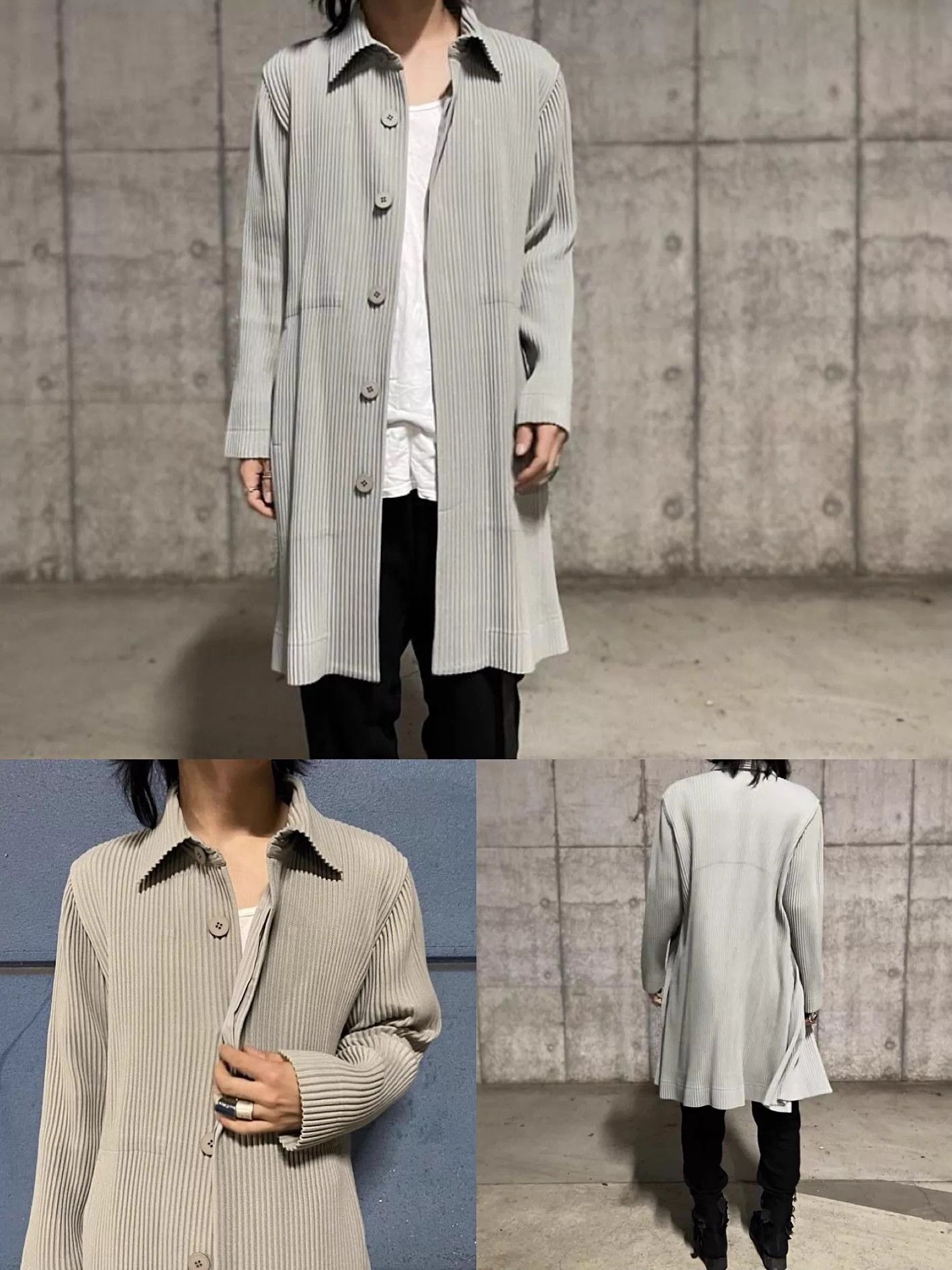 Homme Plisse Issey Miyake HOMME PLISSÉ ISSEY MIYAKE long coat size 2 low-saturation Size US M / EU 48-50 / 2 - 8 Thumbnail