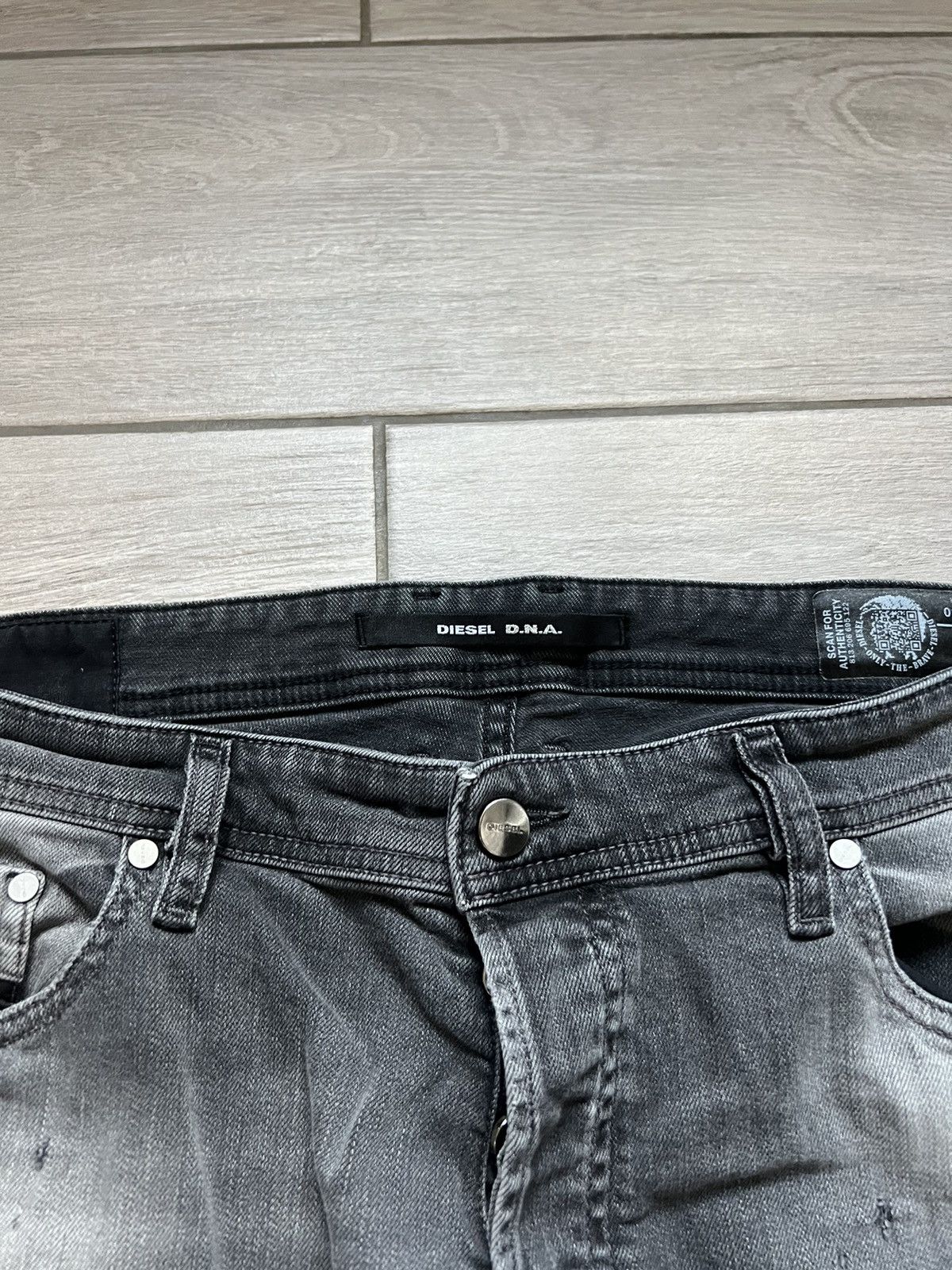 Diesel TRASHED🔥DIESEL GRAY SWEATPANT METAL LOGO DENIM PANTS Y2K Size US 36 / EU 52 - 7 Thumbnail