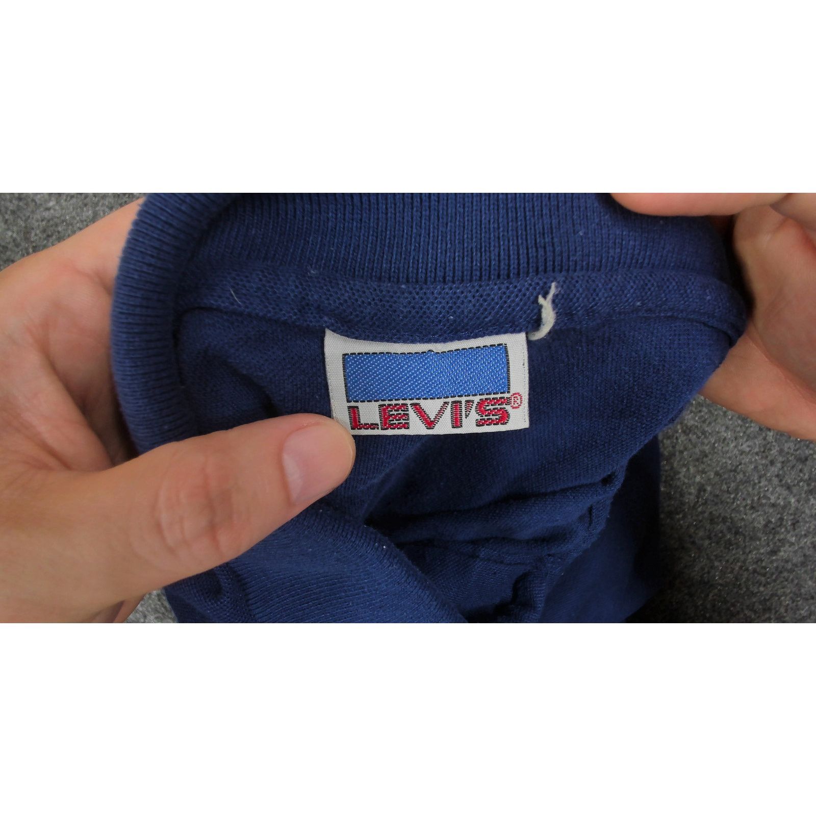 Levi's Levi's | Vintage 1990 Indigo Blue Pique Polo Shirt Size US L / EU 52-54 / 3 - 5 Thumbnail