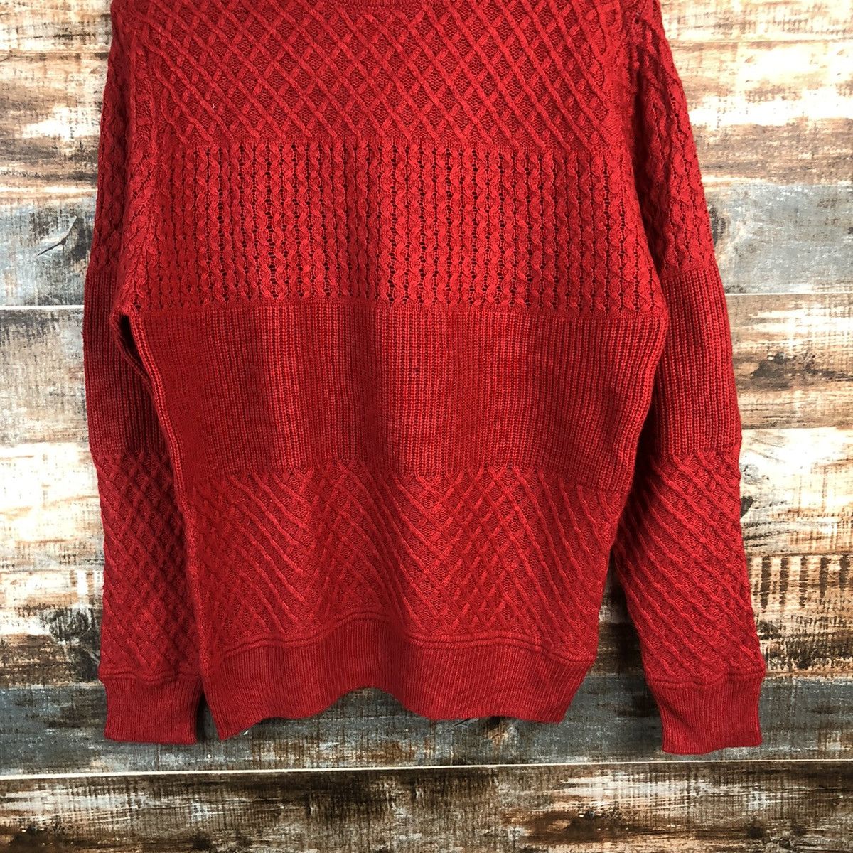 Homespun Knitwear DL Back Number japan Red sweatshirt Knitwear #C509 Size US S / EU 44-46 / 1 - 3 Thumbnail