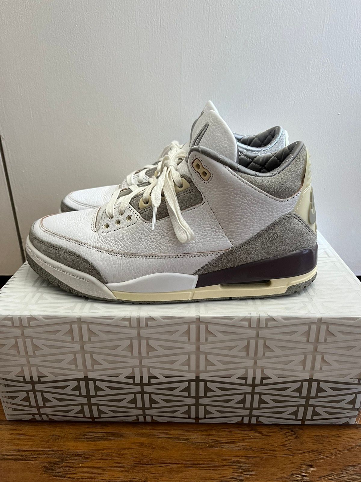 Pre-owned A Ma Maniere X Jordan Brand A Ma Maniere X Air Jordan 3 Retro Sp Shoes In Grey/white