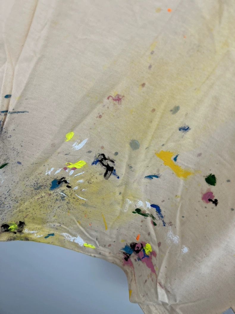 Lanvin Lanvin Peach-pink ink-splashing short sleeve Size L / US 10 / IT 46 - 4 Thumbnail