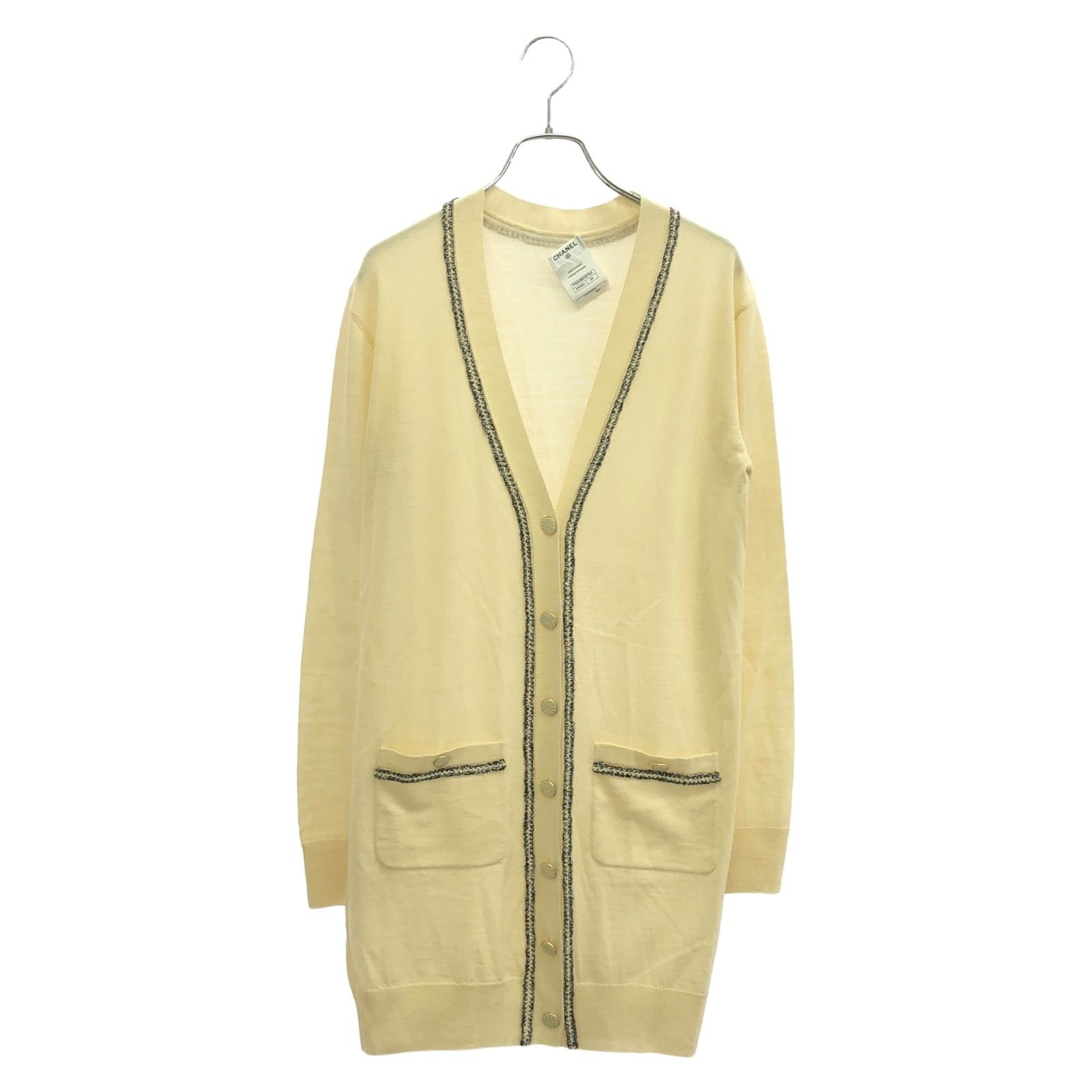Chanel Chanel Cardigan Wool Ivory Size ONE SIZE - 1 Thumbnail