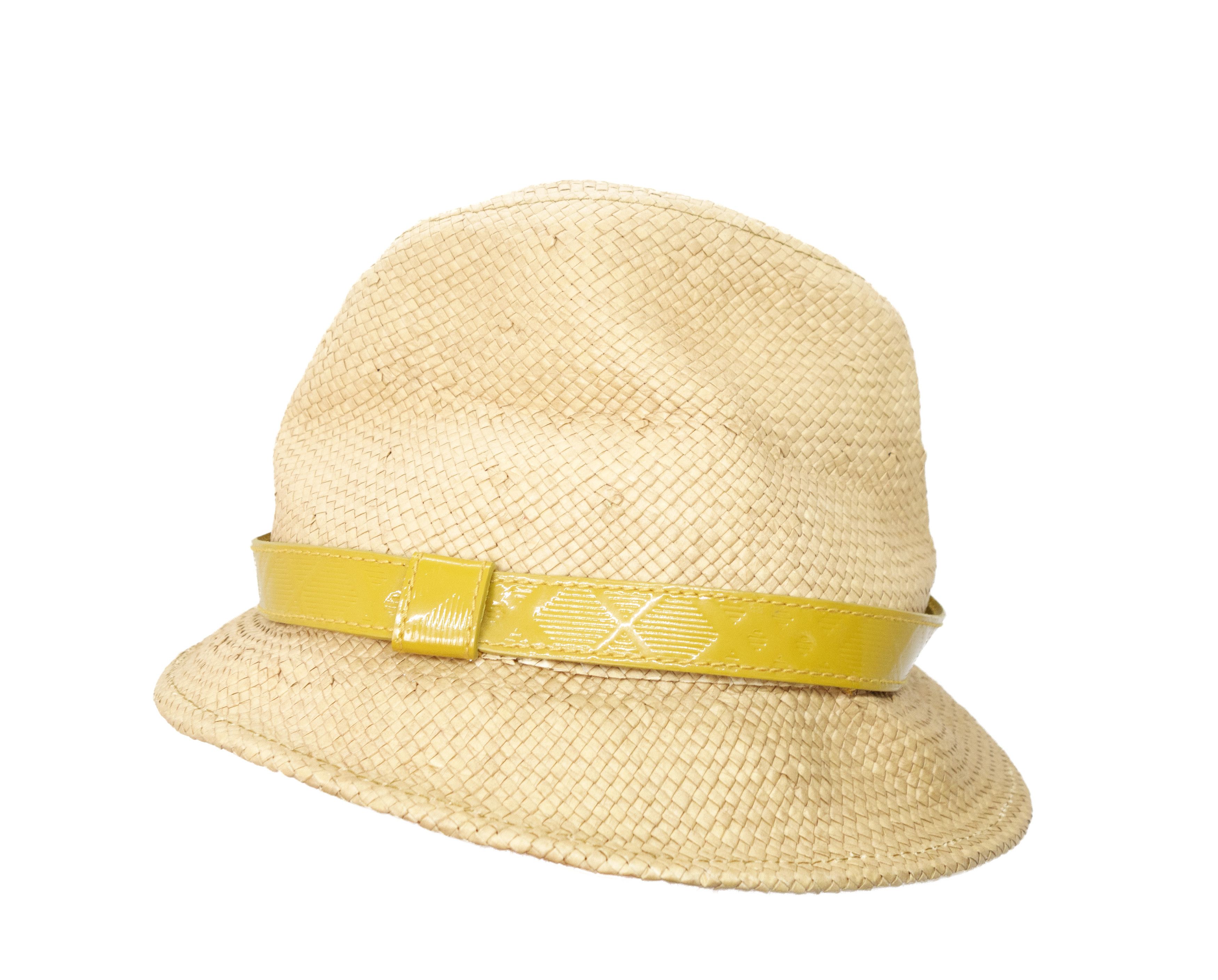 Burberry Straw Leather Band Cellulosa Bucket Hat Size ONE SIZE - 2 Thumbnail