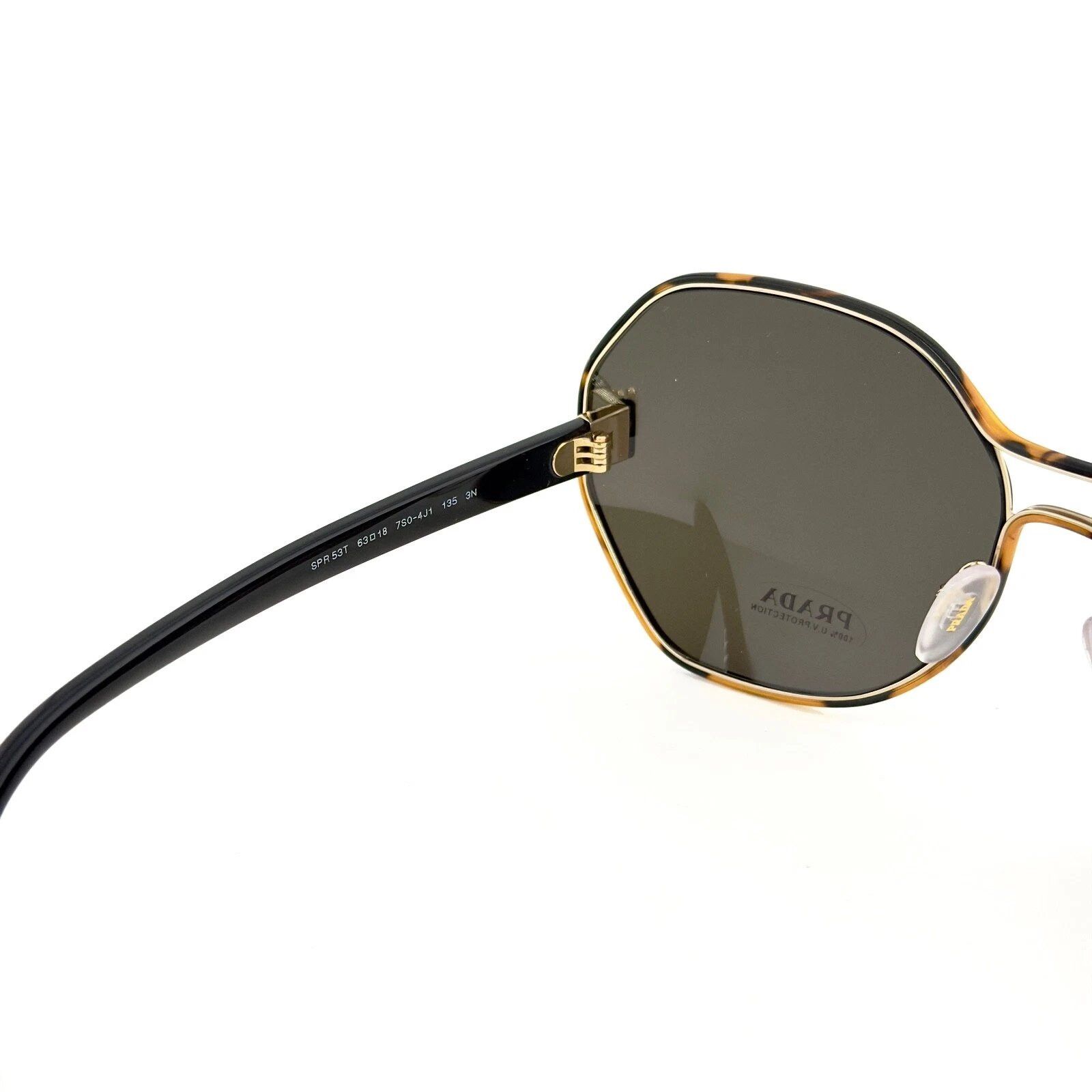 Prada PRADA 53T MOD EVOLUTION PR53TS Black Geometric Sunglasses Size ONE SIZE - 6 Thumbnail