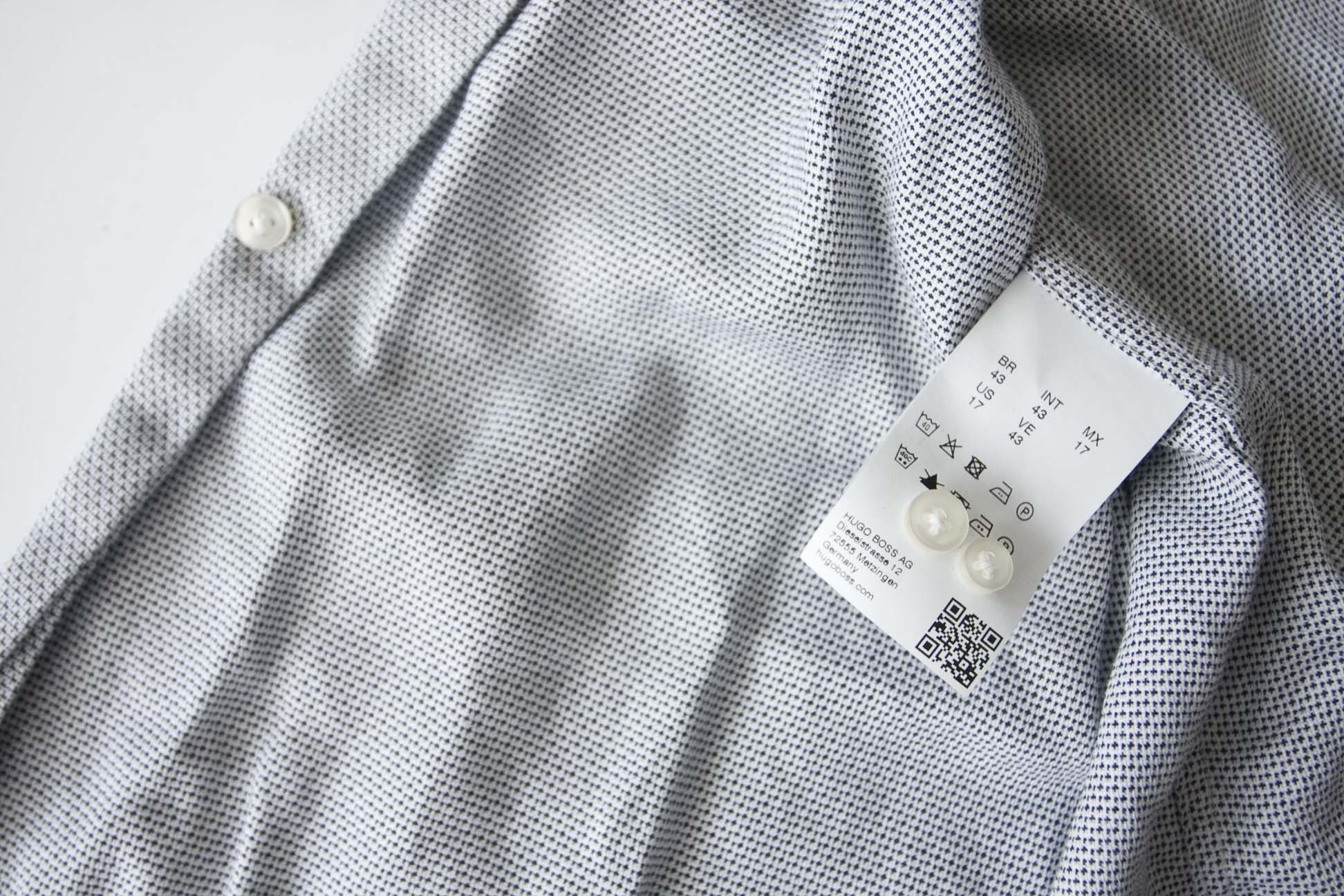 Hugo Boss Hugo Boss Shirt Slim Fit Size 17/ 43 Pale Gray Size US L / EU 52-54 / 3 - 3 Thumbnail
