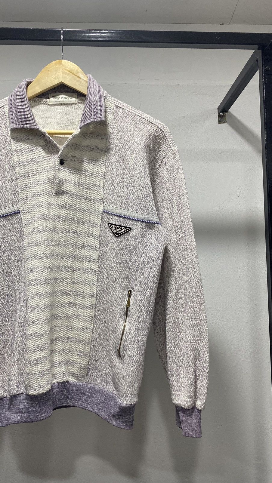 Japanese Brand × Vintage Ray Floyd Knit Collar Sweater 80s Size US S / EU 44-46 / 1 - 2 Thumbnail