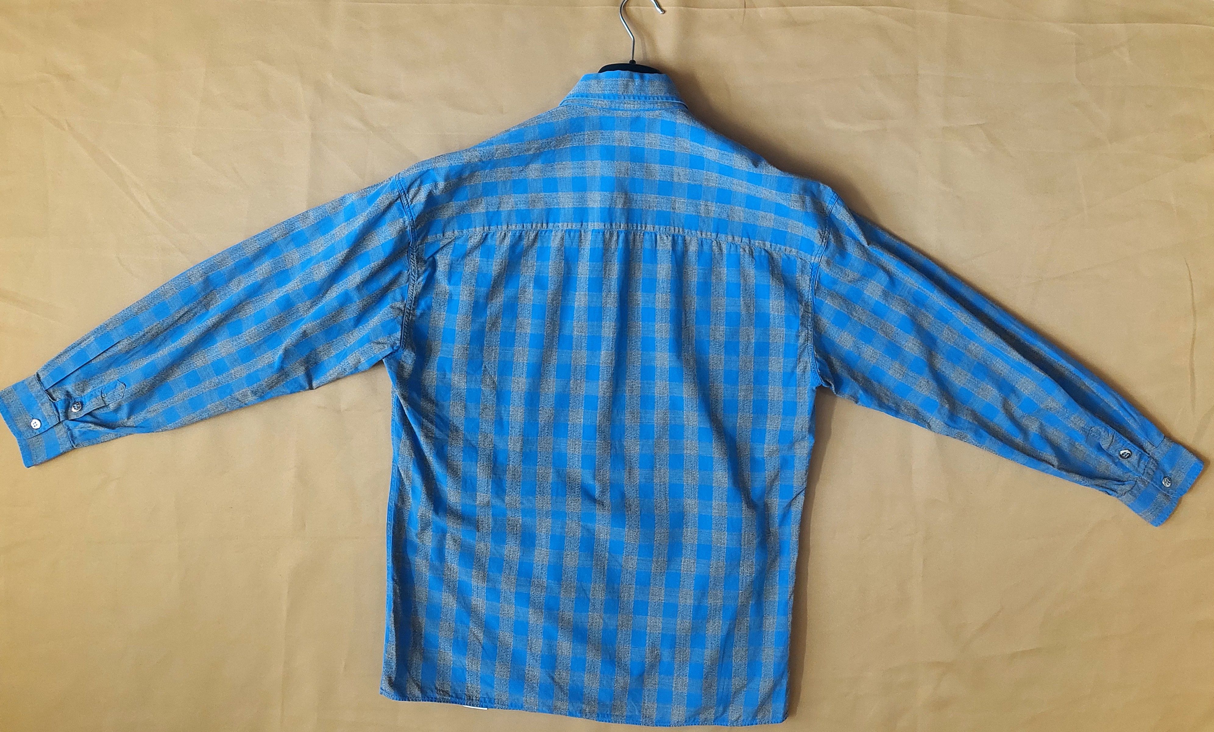Claude Montana Claude Montana Paris Blue Check Shirt Vintage 80s Size US S / EU 44-46 / 1 - 5 Thumbnail
