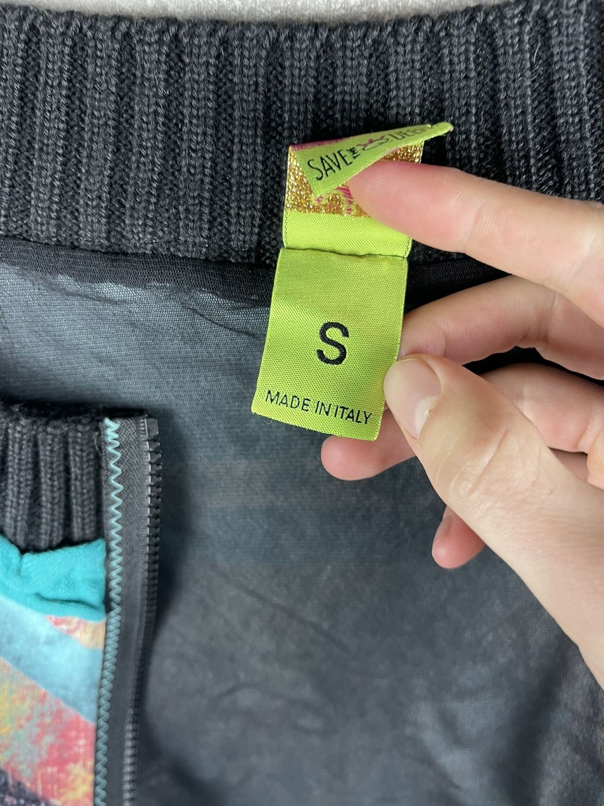 Acne Studios Y2K Save The Queen Multicolor Geometric Knit Zip Jacket Size S / US 4 / IT 40 - 12 Thumbnail