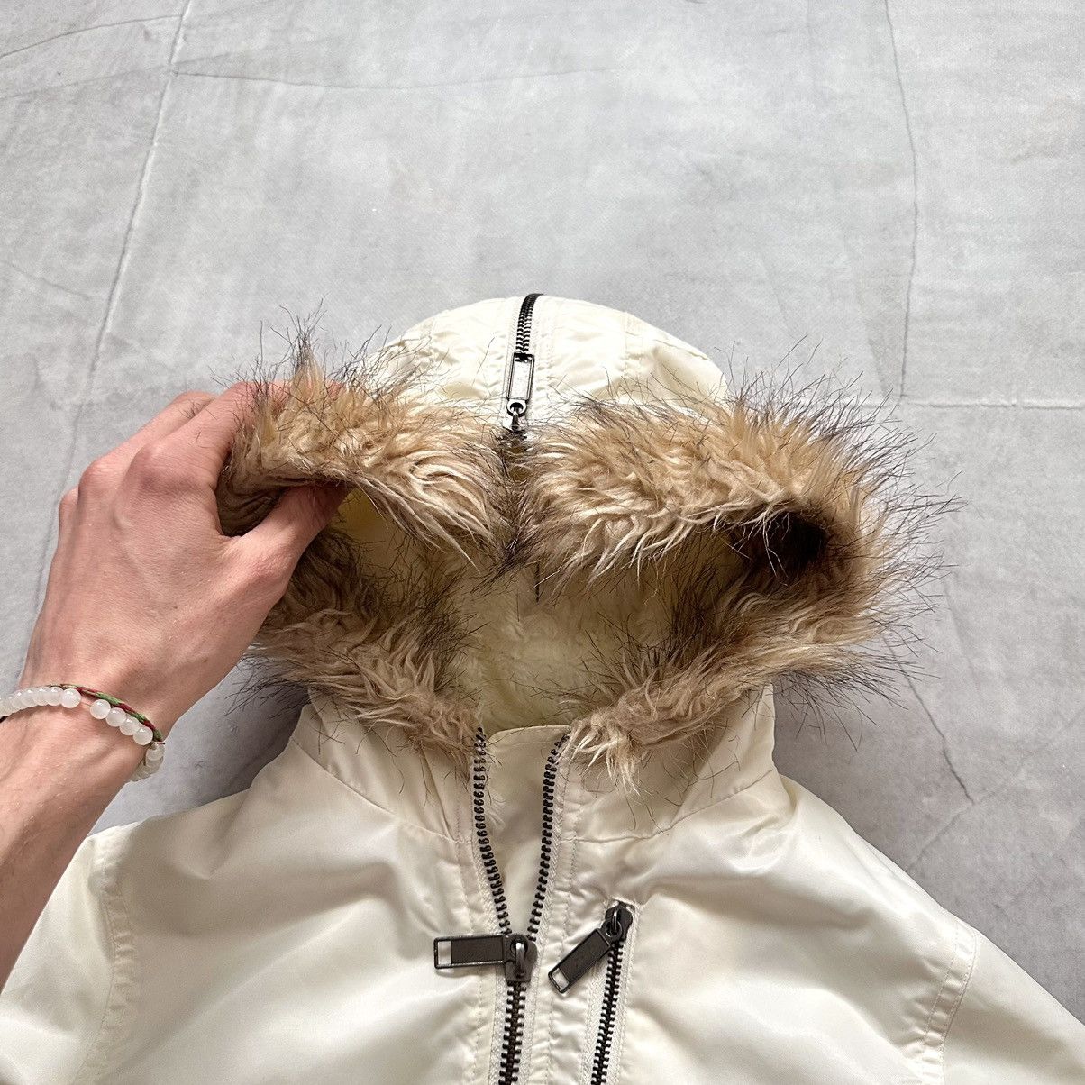 Hysteric Glamour × Undercover Punk Crop Bomber Jacket Faux Fur LGB If Six Was Nine Vibe Size XXS / US 00 / IT 34 - 3 Thumbnail