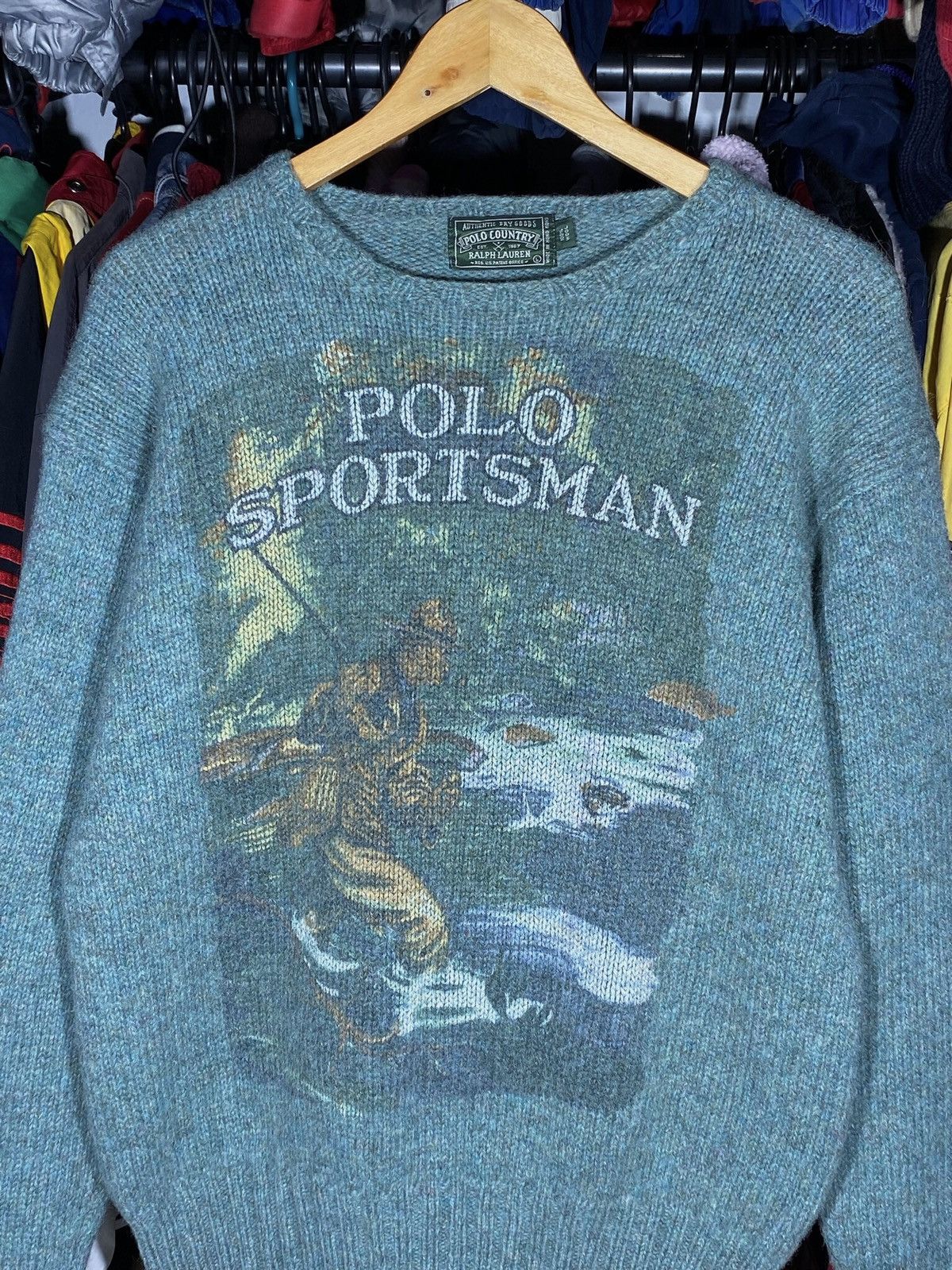 Polo Ralph Lauren × Vintage Sweater Polo Sportman Vintage Hand Knit Size US L / EU 52-54 / 3 - 2 Thumbnail