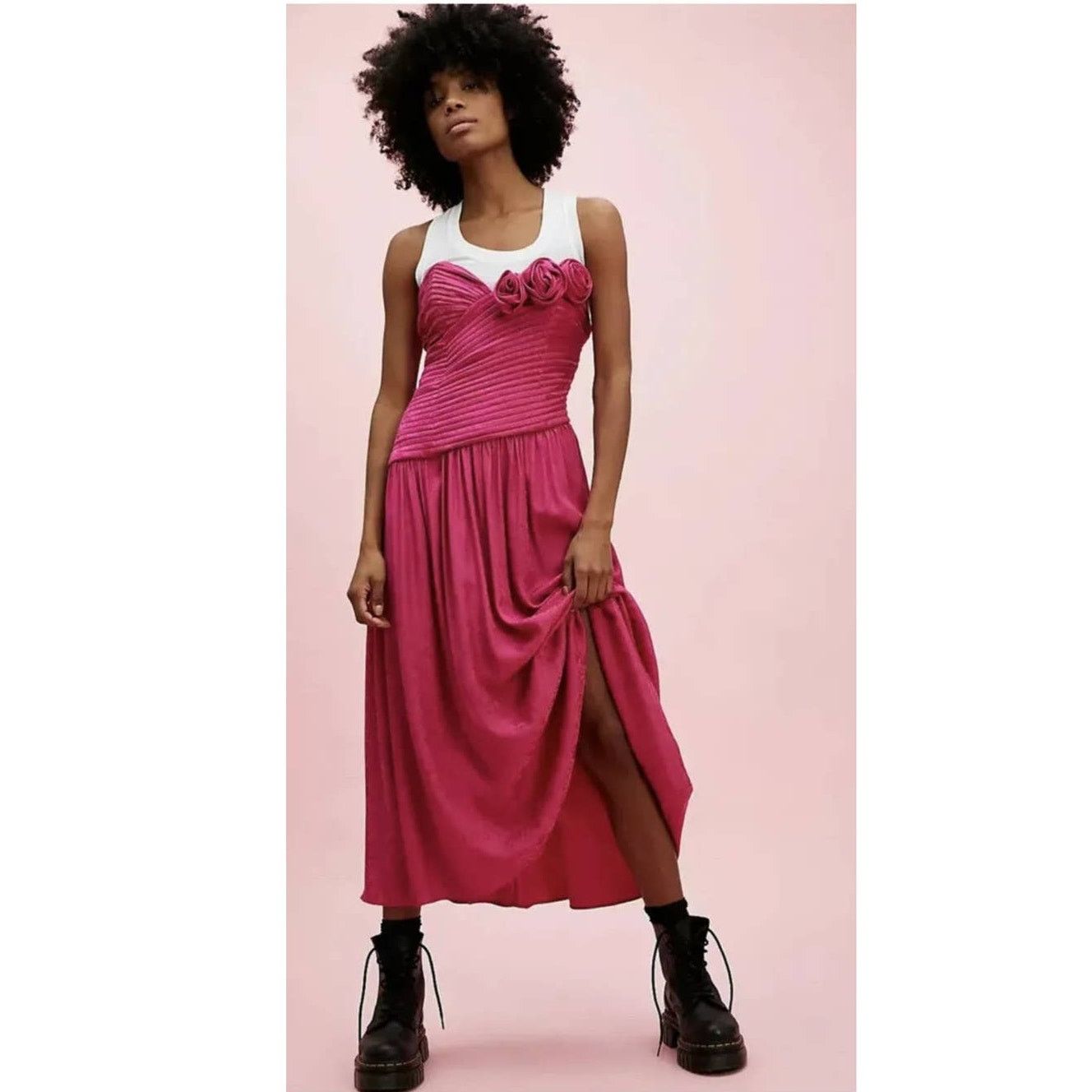 Free People FREE PEOPLE Make An Entrance Maxi Dress $298 SIZE 2 Pink Size XS / US 0-2 / IT 36-38 - 4 Thumbnail