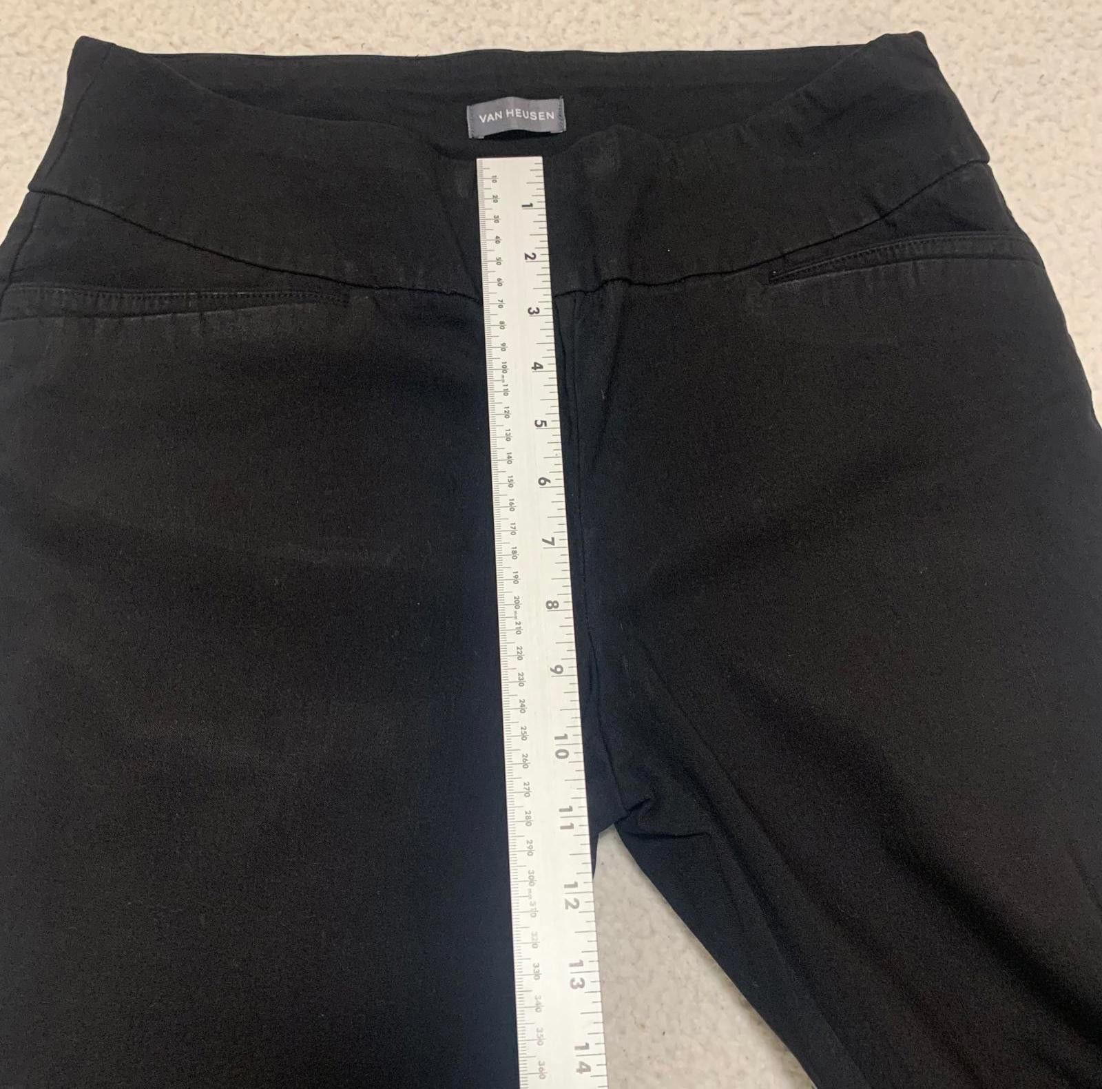 Van Heusen Van Heusen Women's Size 12 Black Stretch Trousers Pants Size 34" / US 12 / IT 48 - 8 Thumbnail