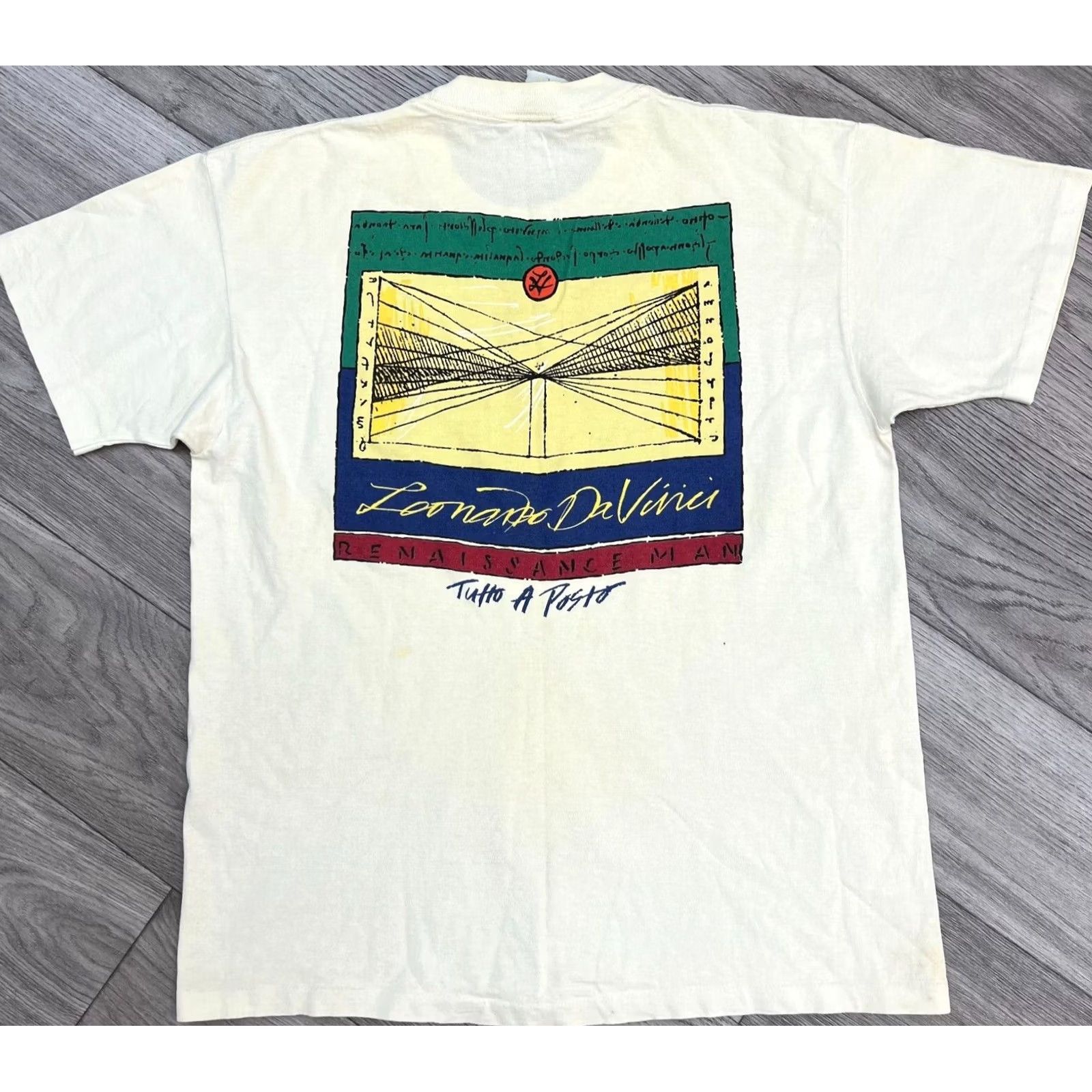 Vintage Vintage Shirt USA Made Graphic Print Short Sleeve White L Size, 80s Theme Size US L / EU 52-54 / 3 - 2 Thumbnail