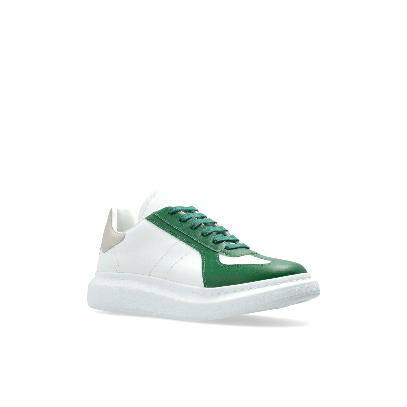 ALEXANDER MCQUEEN Oversized Retro $830 Men's White/Green Lea