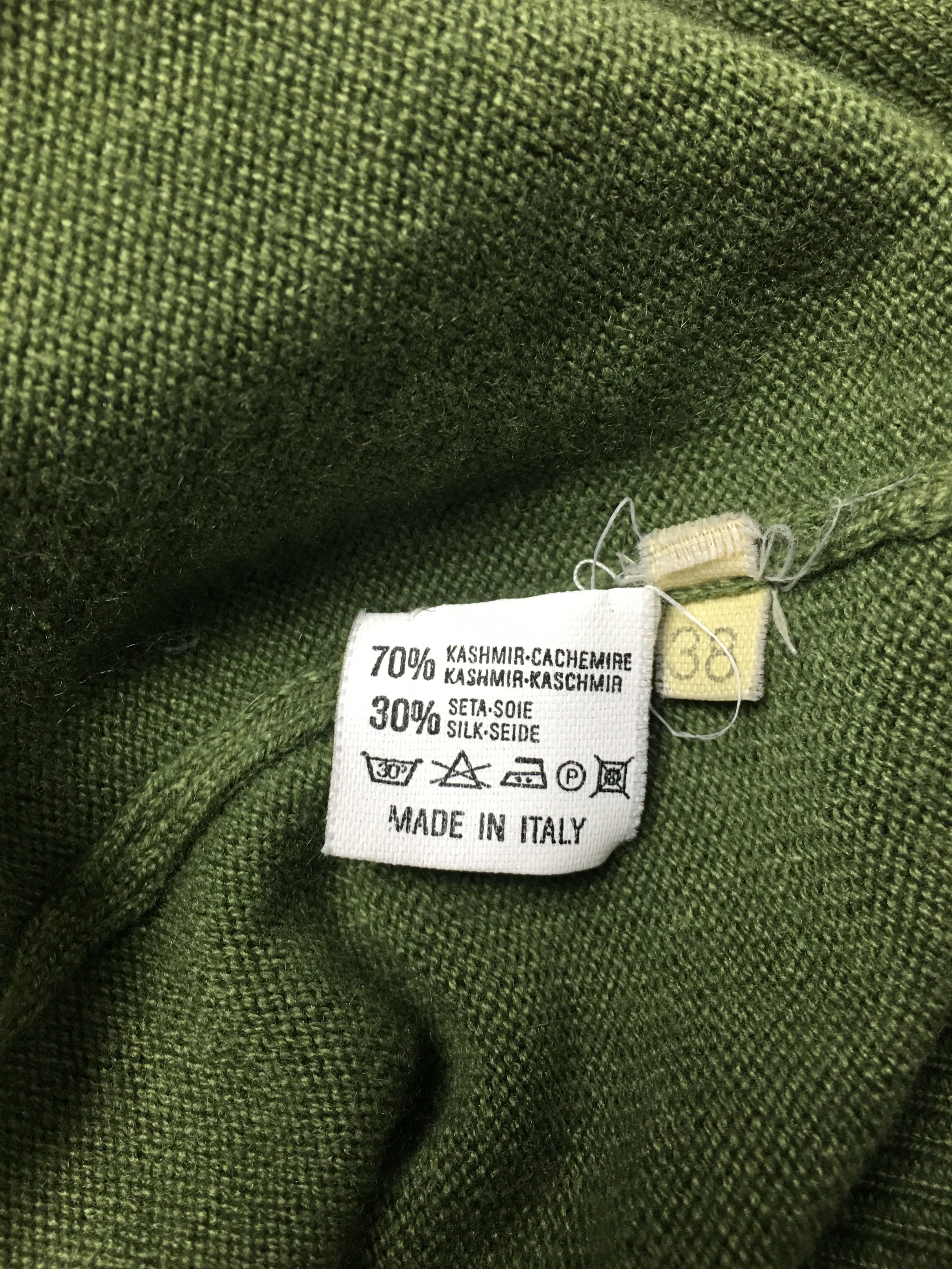 Vintage LUNARIA Cashmere by Nino Virgili Vintage Green Sweater IT 38 Size XS / US 0-2 / IT 36-38 - 10 Thumbnail