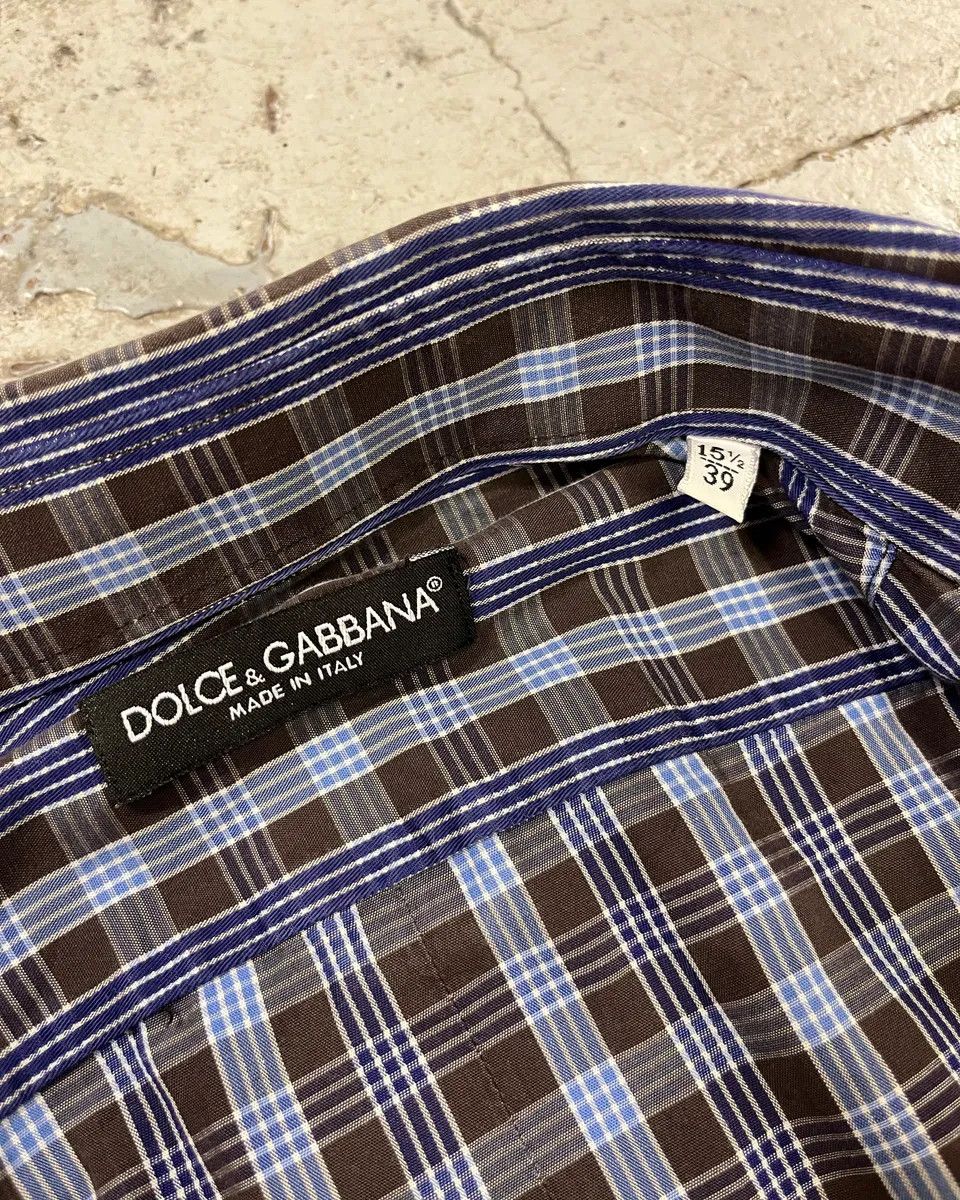 Dolce & Gabbana AW2006 Dolce & Gabbana Navy Checkered Plaid Shirt Size US M / EU 48-50 / 2 - 9 Thumbnail