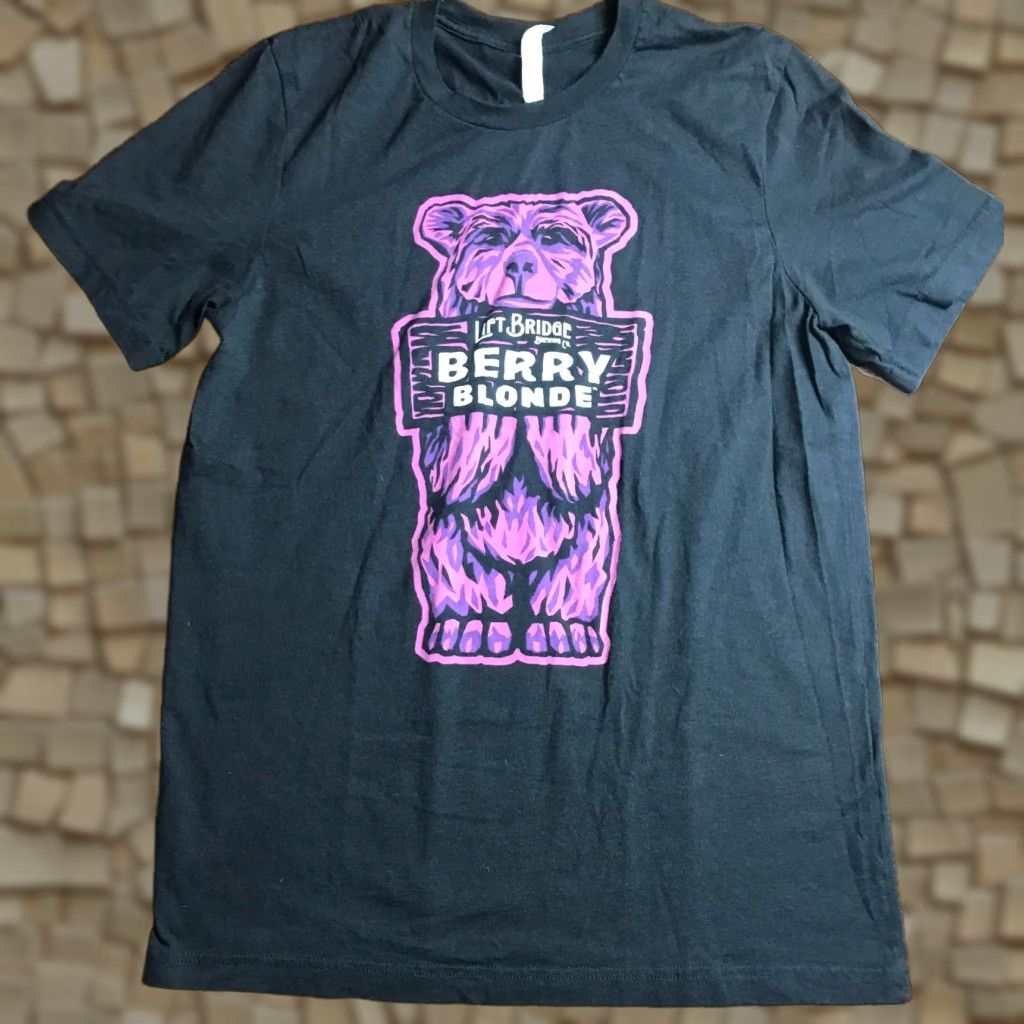 Vintage Bella + Canvas Shirt Men Large Black Lift Bridge Brewing Co Berry Blonde T-Shirt Crew Neck Short Sleeve Solid Size US L / EU 52-54 / 3 - 1 Thumbnail