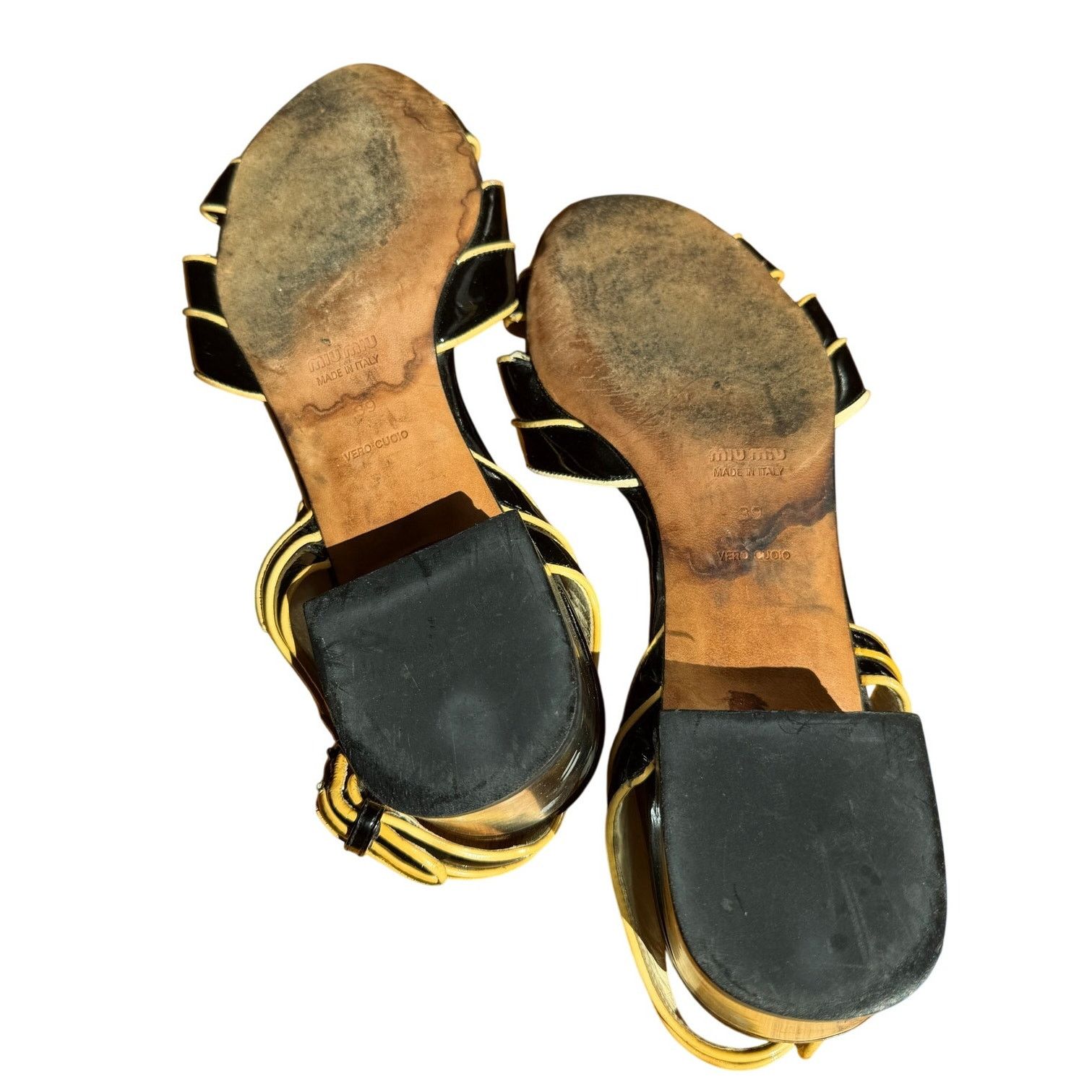Miu Miu MIU MIU Black Patent Open Toe Sandals with Silver Heel Size US 7 / IT 37 - 5 Thumbnail