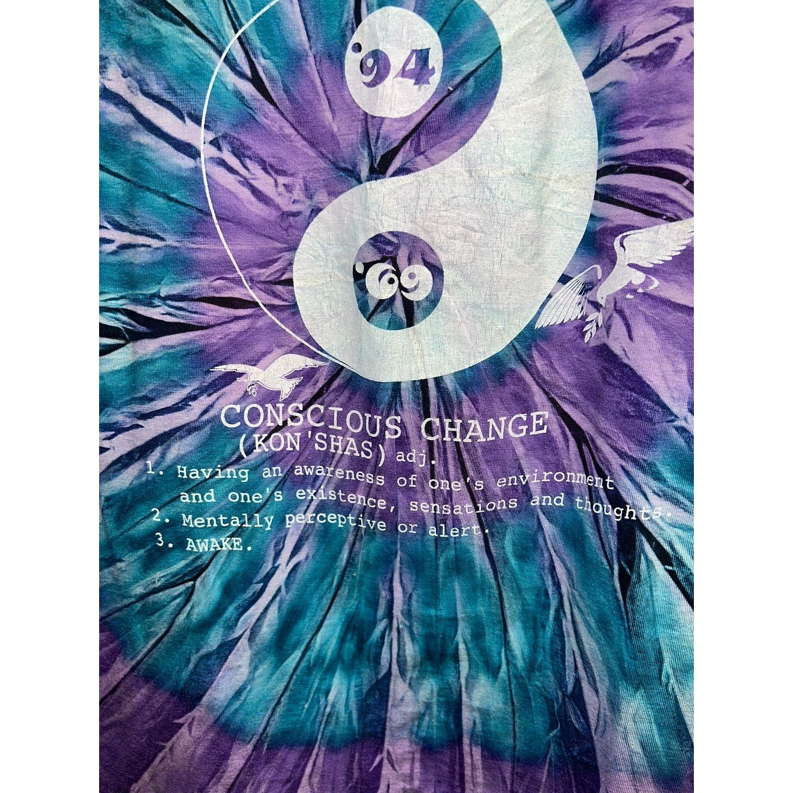 Vintage Vintage Woodstock Shirt Conscious Change 1994 Tour Tee 90s L Size US L / EU 52-54 / 3 - 4 Thumbnail