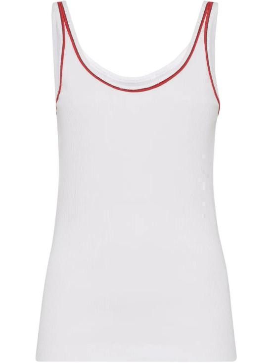 Brunello Cucinelli BRUNELLO CUCINELLI Women Tops MG902FP320 CDC55 WHITE Size XXL / US 16-18 / IT 52-54 - 1 Thumbnail