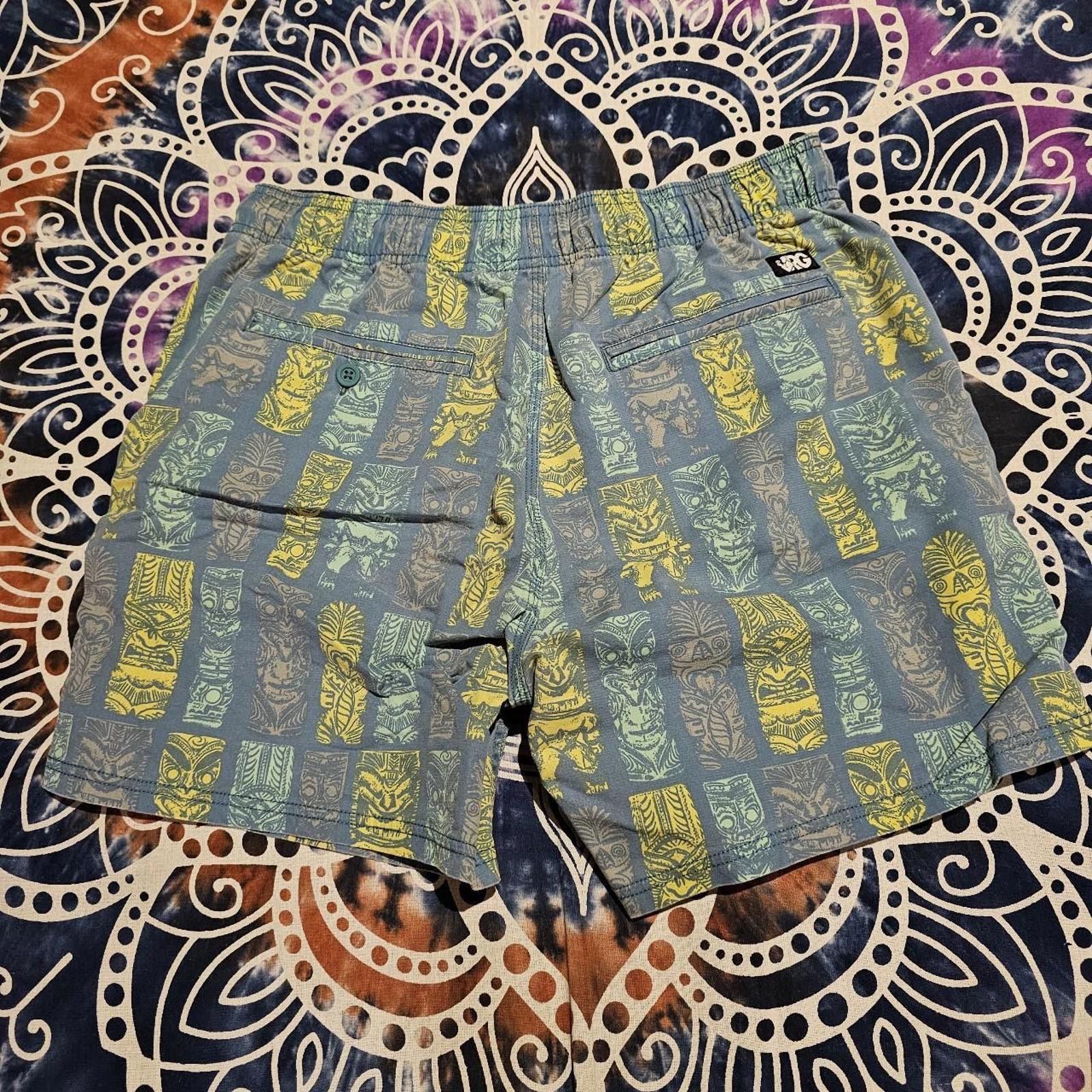 Designer Men's Yellow and Blue Swim trunks by Rowdy Gentleman Size US 32 / EU 48 - 4 Thumbnail