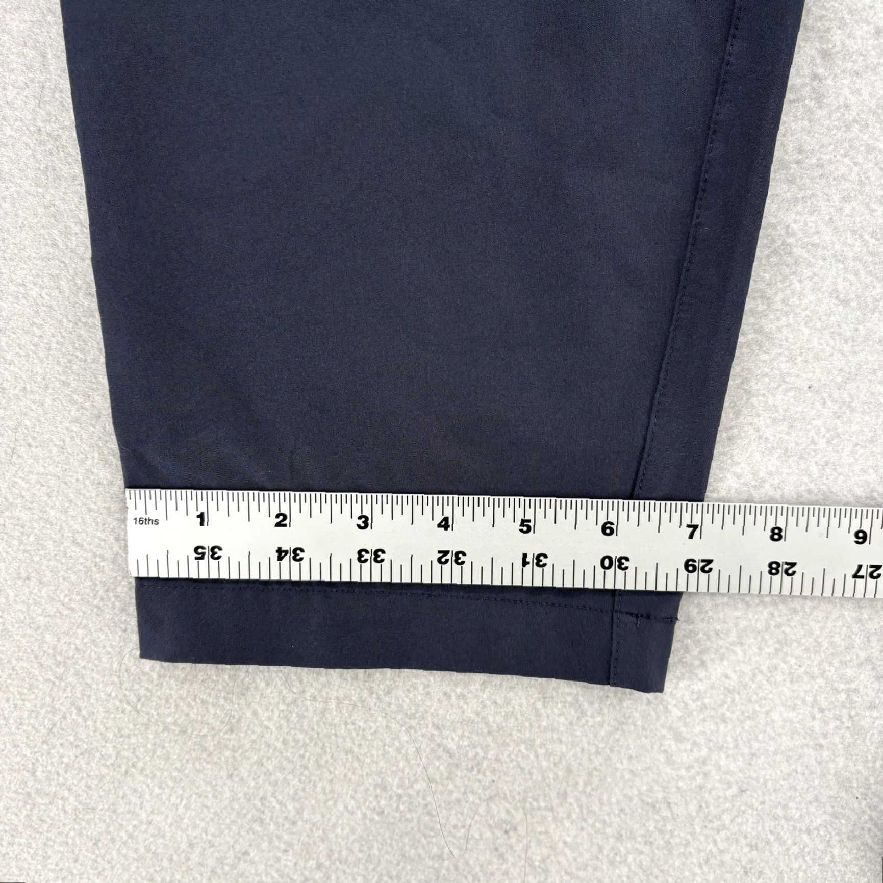 Fabletics Fabletics Mens Pant Chino Slim Tapered Flat Front Zip Pockets Navy Blue 34 in Inseam 30 in Regular Polyester Athletic Kold? Size US 33 - 7 Thumbnail