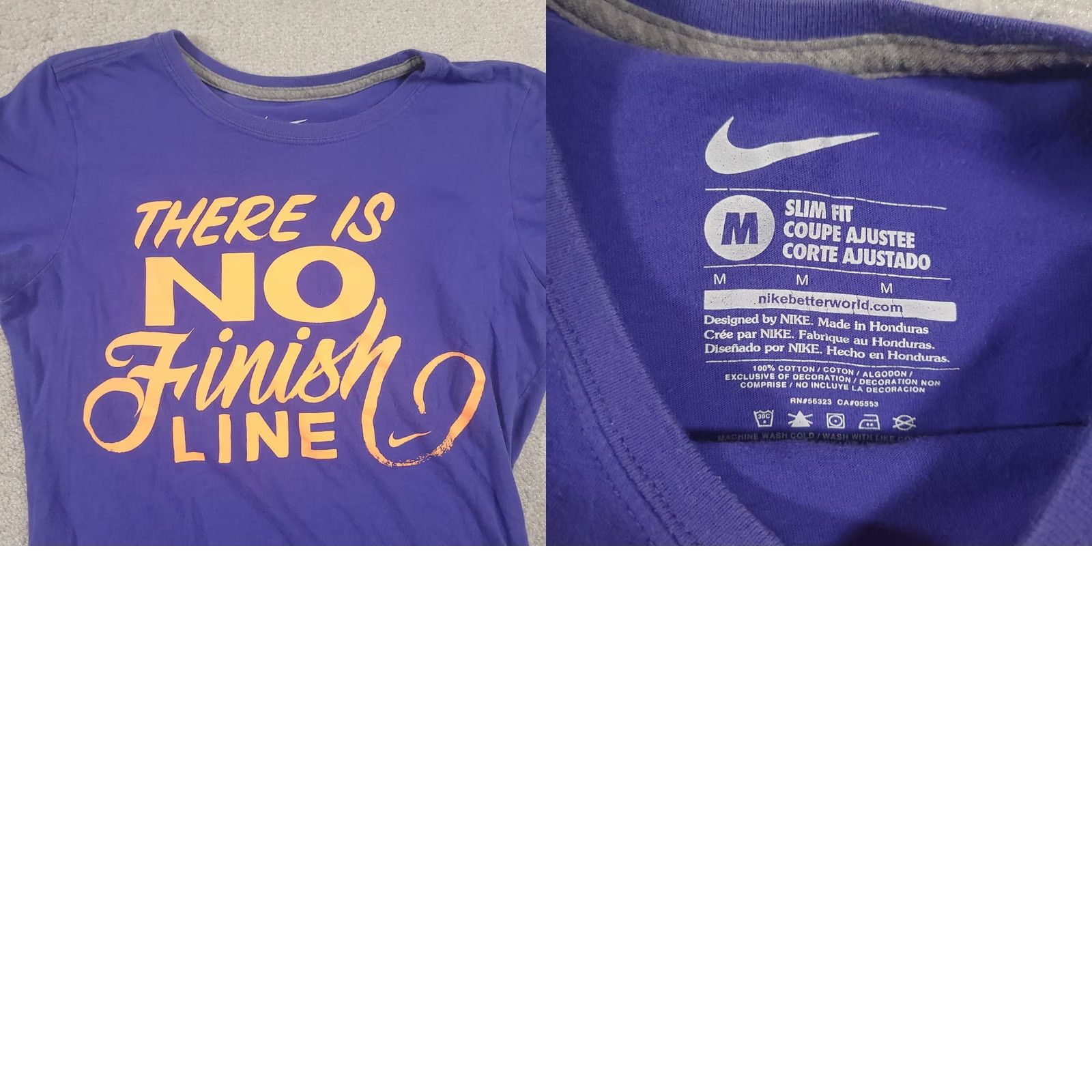 Nike Nike Shirt Women Slim Fit Blue There Is No Finish Line T-Shirt Short Sleeve Crew Neck Nike Better World Running & Jogging Womens M Blue Sprint Shirt Size M / US 6-8 / IT 42-44 - 8 Thumbnail