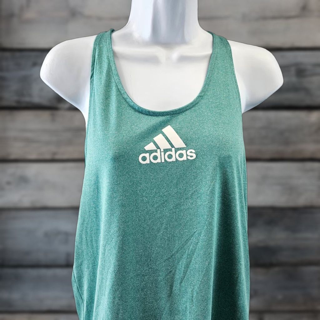 Adidas Adidas Tank Top Womens Medium Green White Scoop Neck Sleeveless Pullover Activewear Regular Size M Shirt Women Mens Girls Size M / US 6-8 / IT 42-44 - 1 Thumbnail