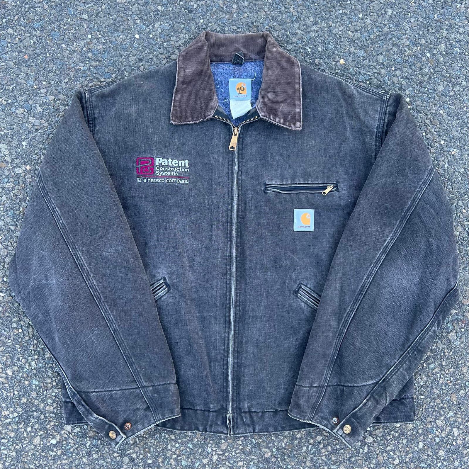 image of Carhartt Detroit Faded Black Work Wear Jacket, Men's (Size XL)