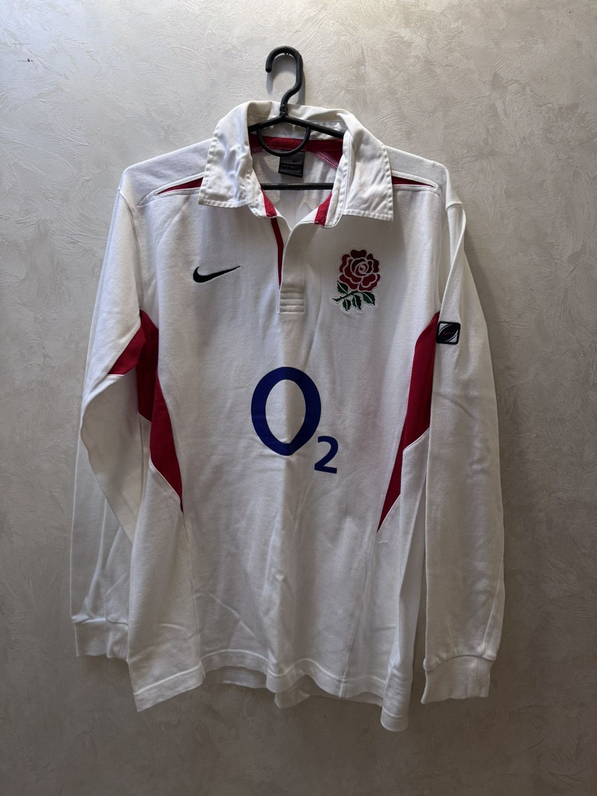 Nike × Vintage Nike 2003/2004 England O2 Longsleeve Polo Jersey T Shirt Tee Size US L / EU 52-54 / 3 - 1 Thumbnail