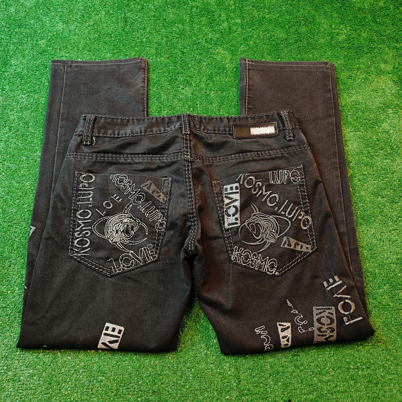 Other Kosmo Lupo Jeans Mens 30 Straight embroidered drip y2k Size US 30 / EU 46 - 1 Thumbnail