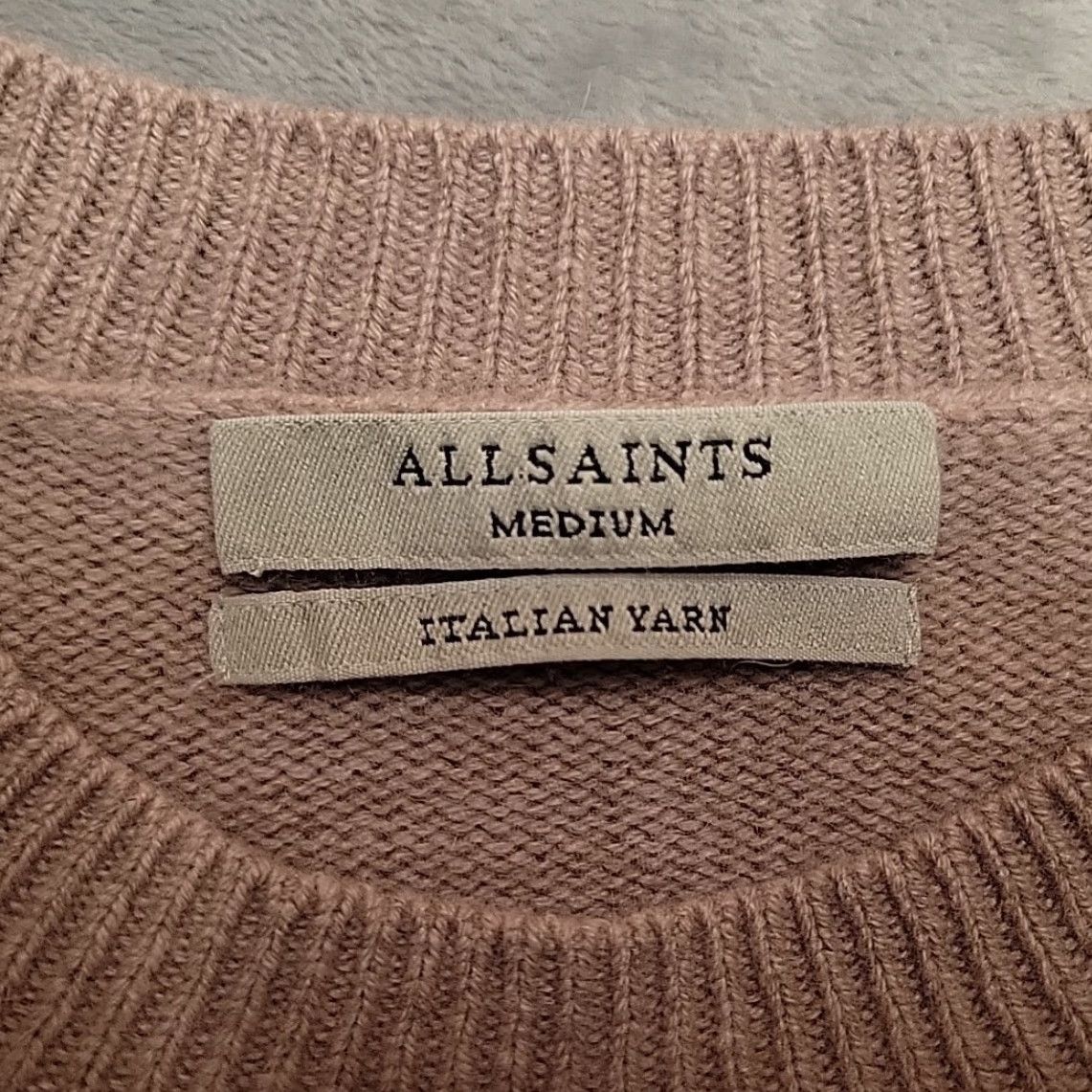 Allsaints AllSaints Sweater Womens M Pink Crew Neck Knit Wool Cashmere Casual Size M / US 6-8 / IT 42-44 - 5 Thumbnail