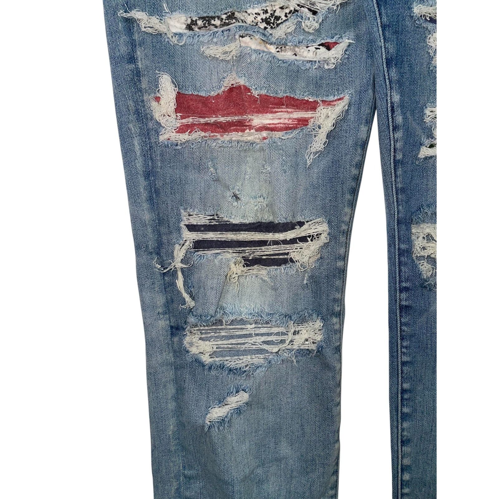 Amiri Amiri Thrasher Multi Color Light Wash Jeans Size US 34 / EU 50 - 4 Thumbnail
