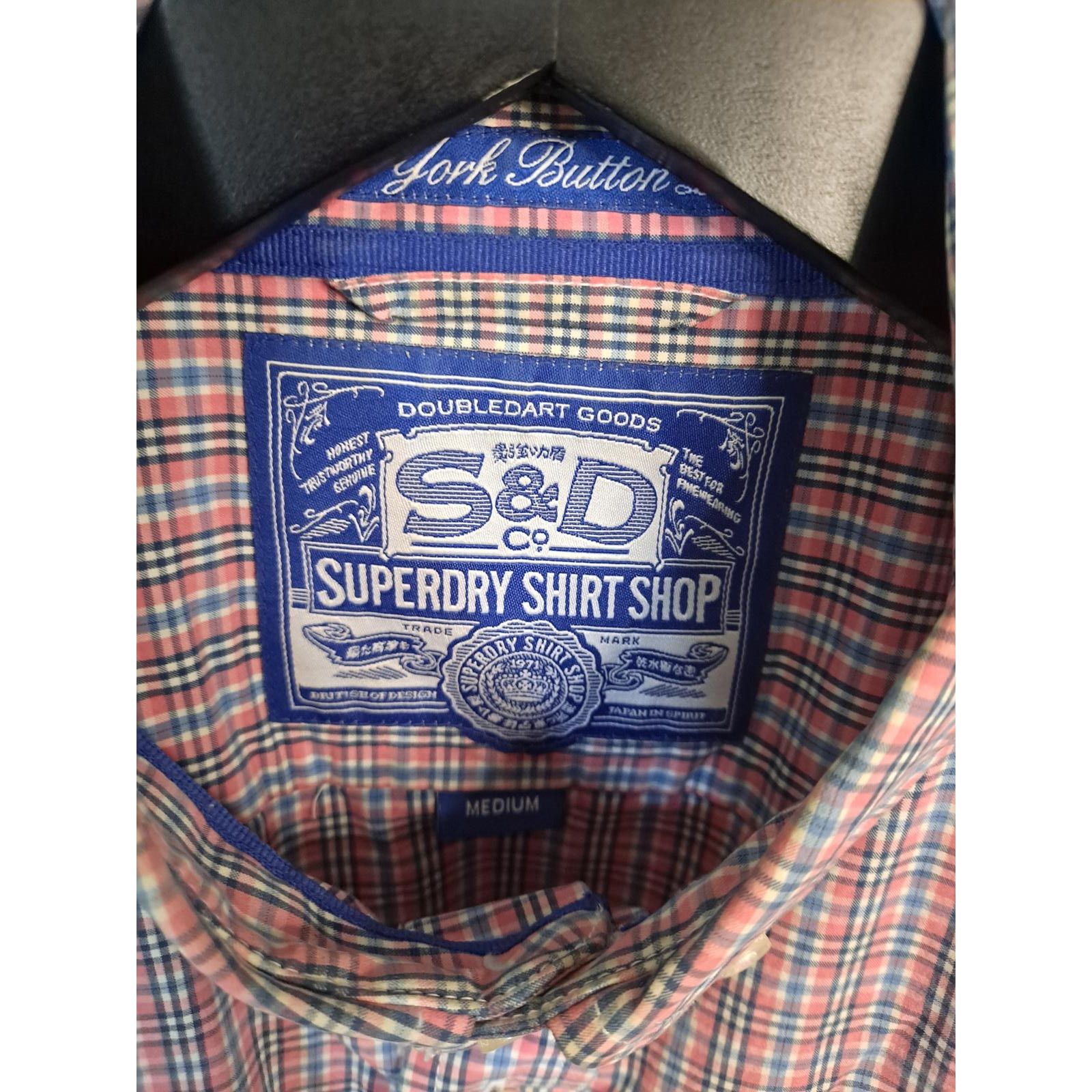 Superdry S&D Superdry Shirt Shop Orange, White and Blue Plaid Size Me Size US M / EU 48-50 / 2 - 5 Thumbnail