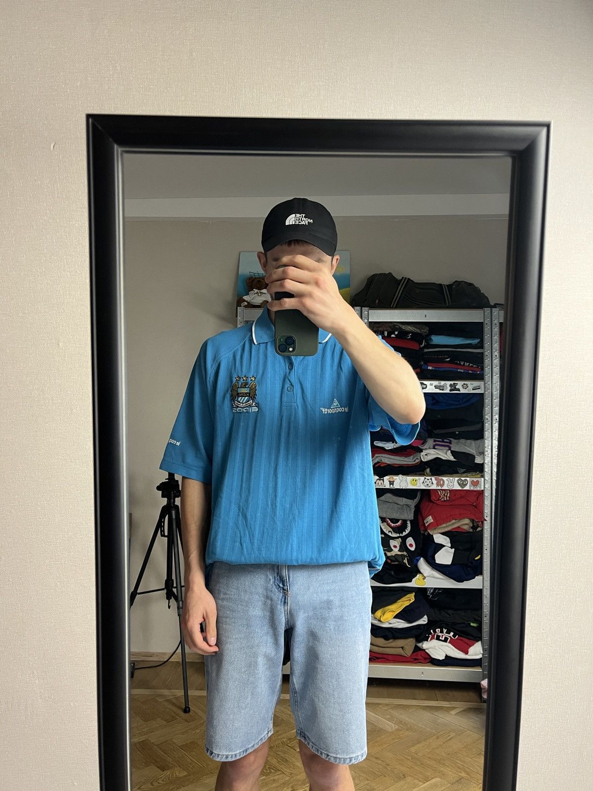 Le Coq Sportif × Vintage Vintage 90s Manchester City Le Coq Sportif Jersey Polo Shirt Size US L / EU 52-54 / 3 - 2 Thumbnail