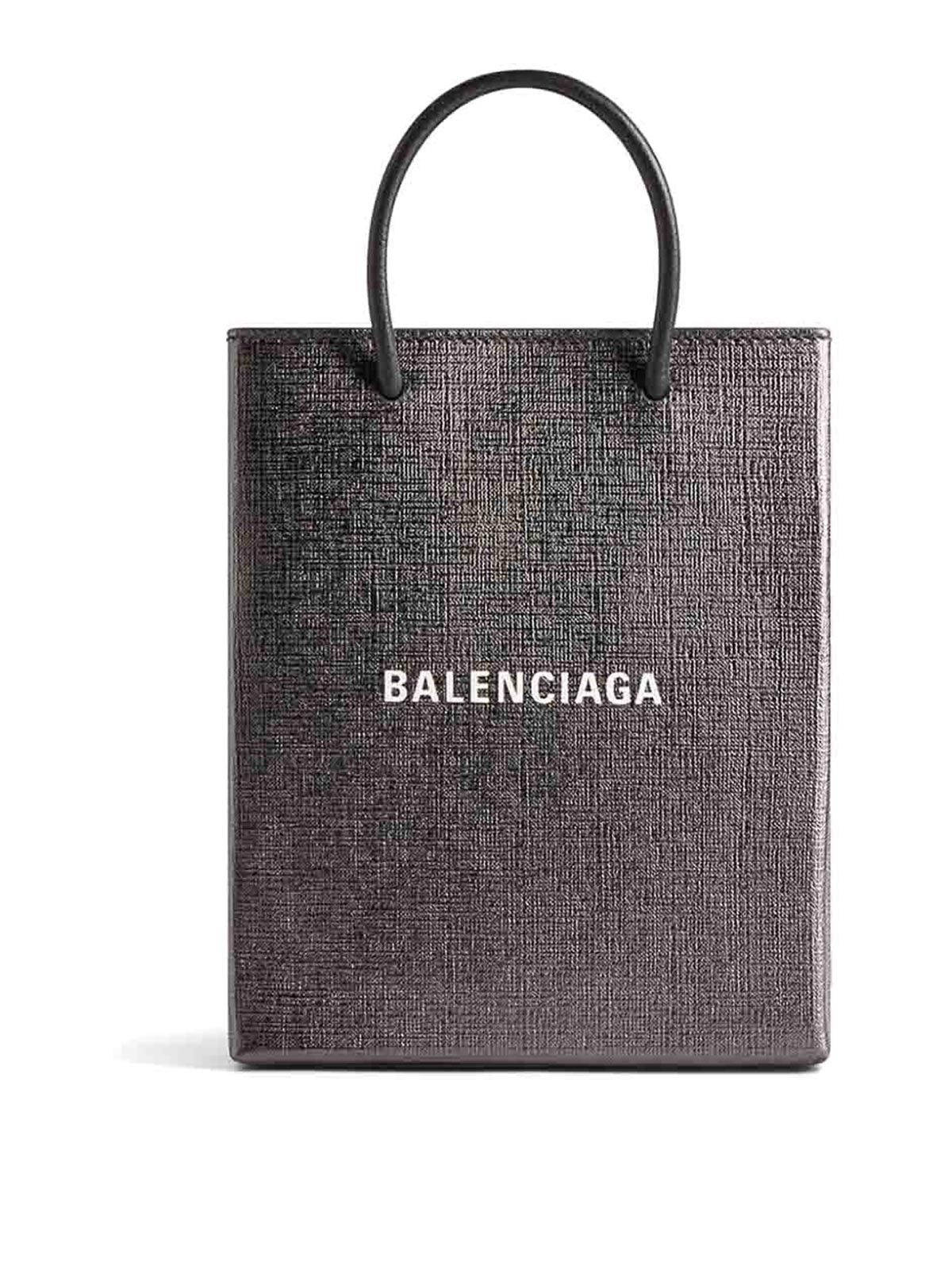 Balenciaga o1la1rc1a1125 Size: OS / Large Shopping Bag Metallized Grey Size ONE SIZE - 1 Thumbnail