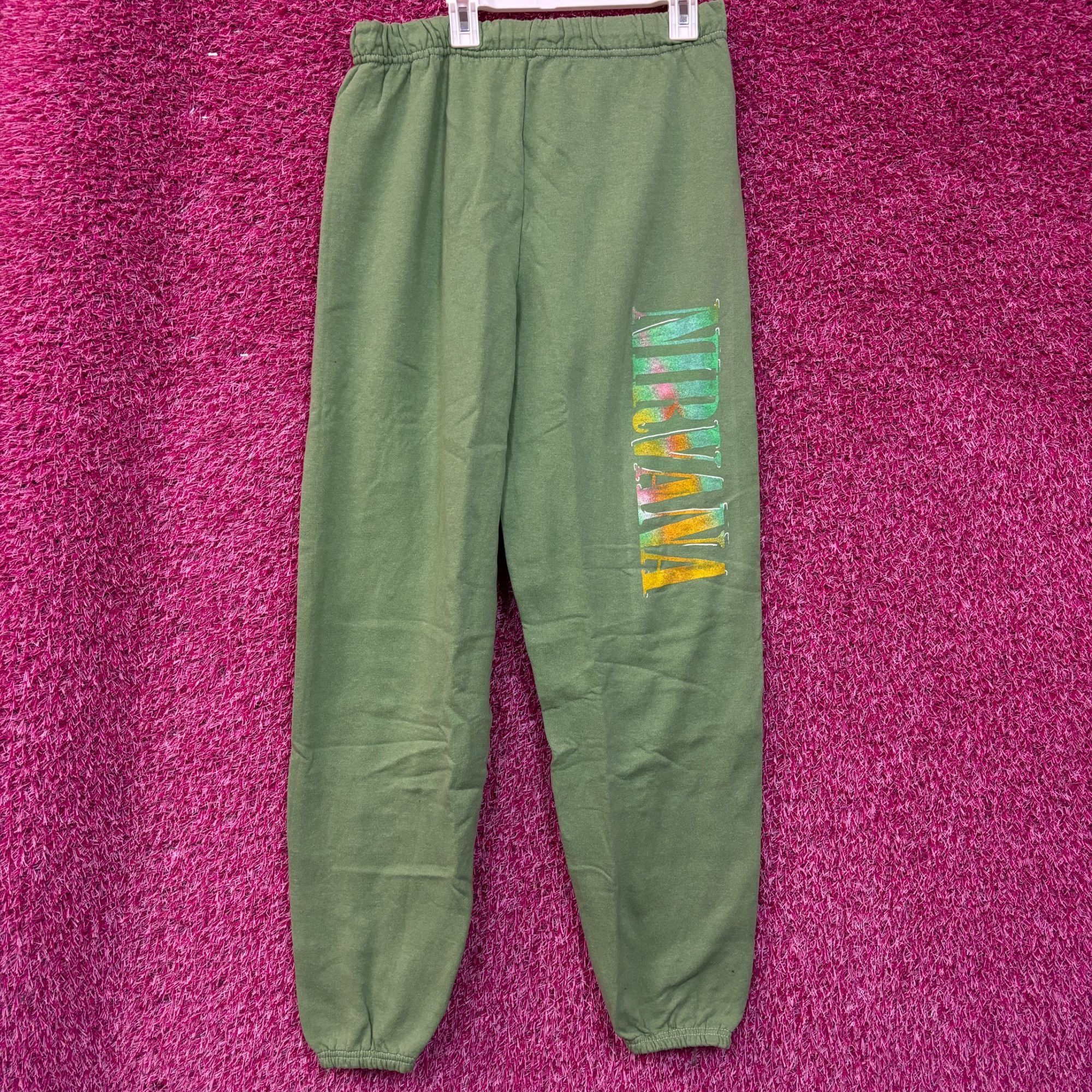 Nirvana Nirvana Grunge green sweatpants Joggers Size Small Size US 32 / EU 48 - 1 Thumbnail