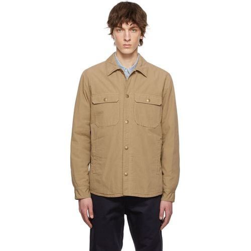 image of A P C Alex Cotton Shirt Jacket in Tan, Men's (Size Large)
