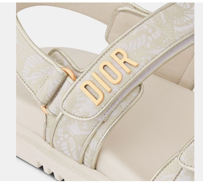 Dior o1w1db11124 Butterfly Print Dioract Sandals in White Size US 10 / IT 40 - 5 Thumbnail
