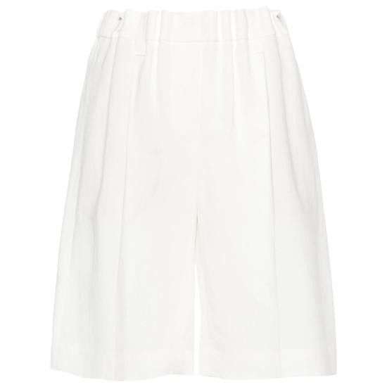 Brunello Cucinelli BRUNELLO CUCINELLI Women Shorts & Burmudas MH126P8612 C600 WHITE Size 28" / US 6 / IT 42 - 1 Thumbnail