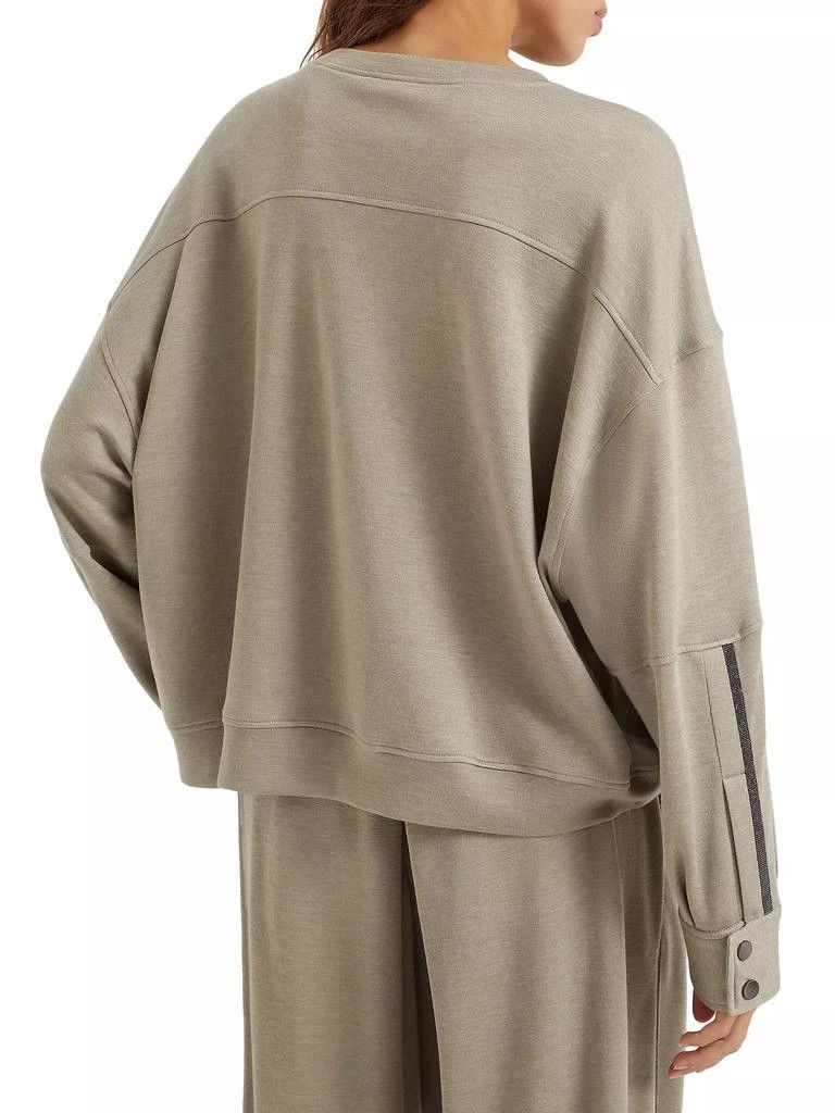 Brunello Cucinelli o1w1db10825 Sweatshirt in Open Green Size M / US 6-8 / IT 42-44 - 3 Thumbnail