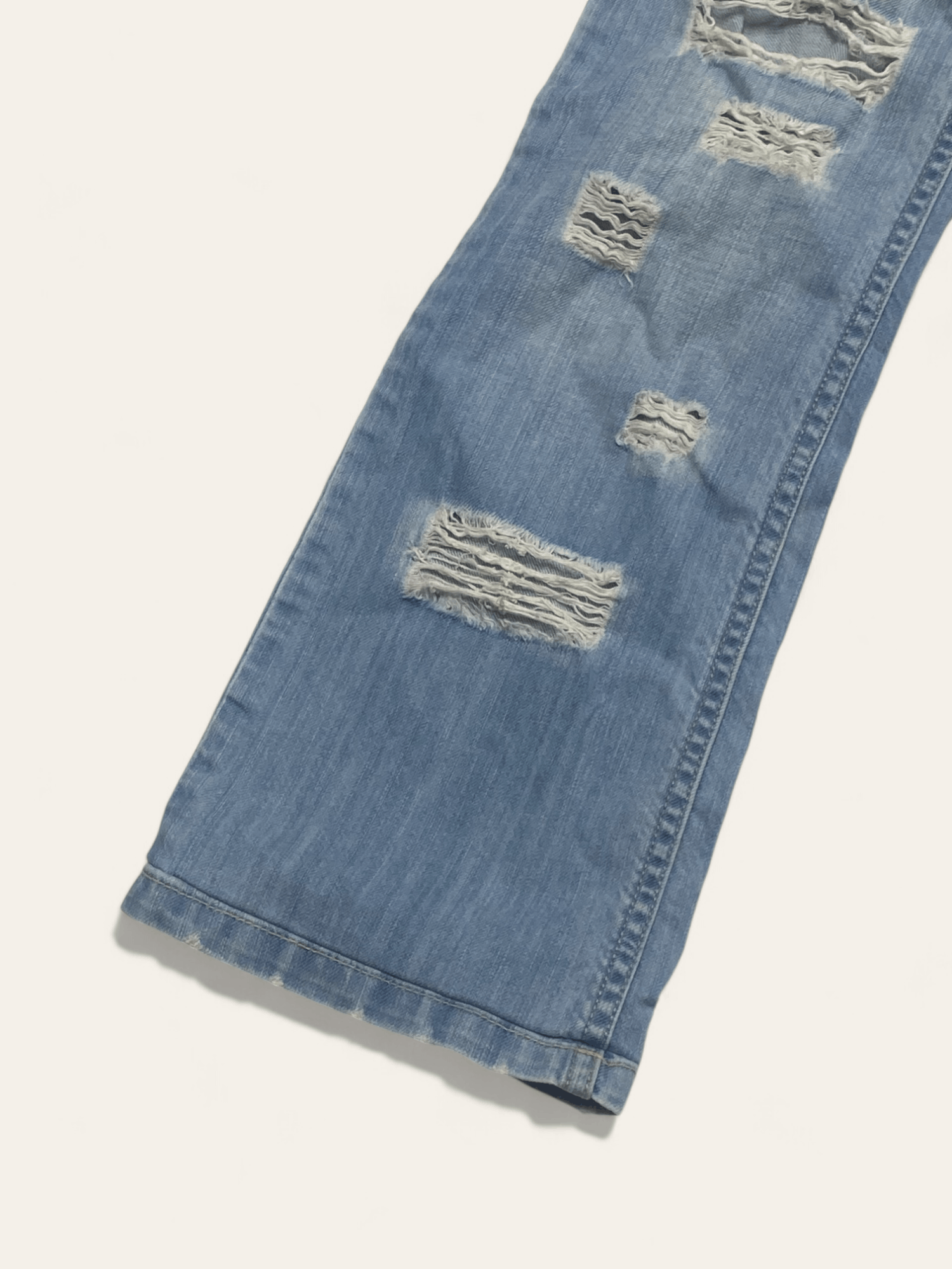 Armani Vintage ARMANI Ripped Pants Light Blue Sky Beautiful Y2k Size 29" - 3 Thumbnail