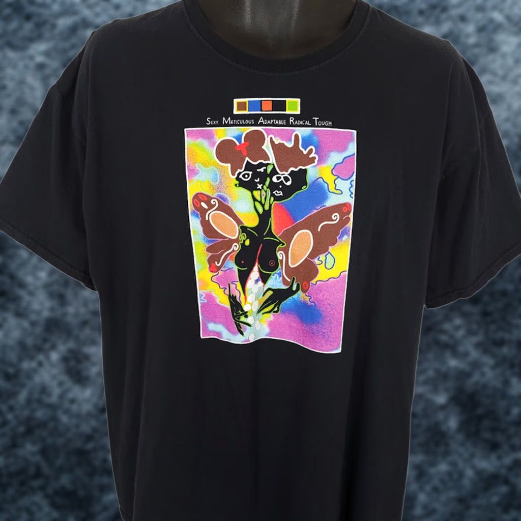 Fruit Of The Loom Fruit of the Loom Abstract Art T Shirt Mens L Black Crew Neck Short Sleeve Computer-IRR-? Size US L / EU 52-54 / 3 - 1 Thumbnail