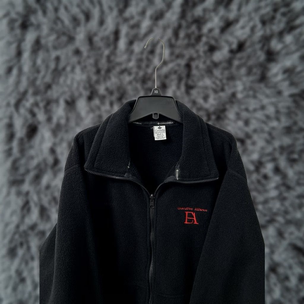 Vintage VINTAGE Columbia Fleece Jacket Mens Large Black Full Zip Made In USA Pockets L/S Size US L / EU 52-54 / 3 - 1 Thumbnail
