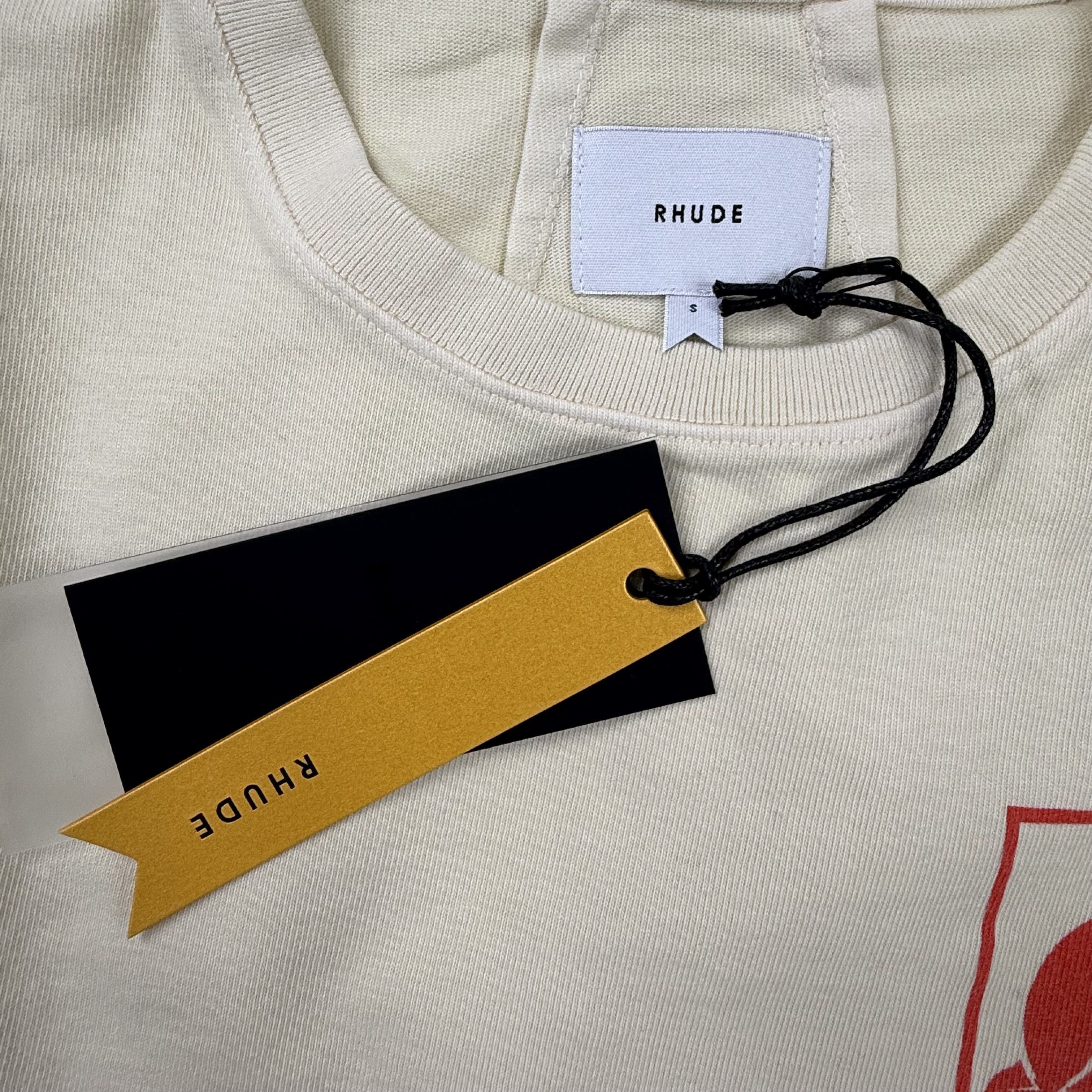 Rhude Rhude Moonlight Graphic T-Shirt Off-White Cream Cotton Tee S Size US S / EU 44-46 / 1 - 5 Thumbnail